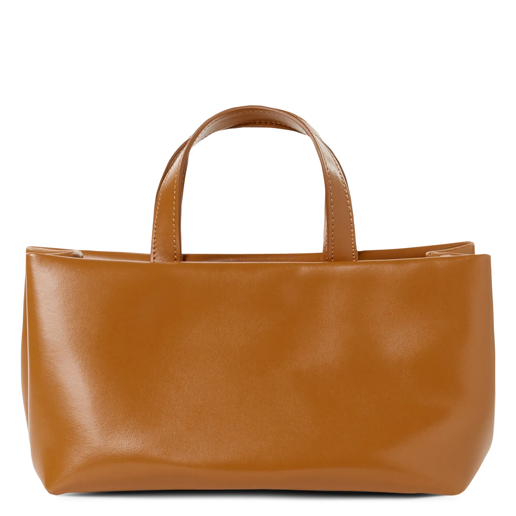 Sac à main en cuir vernis Marron ELIOT