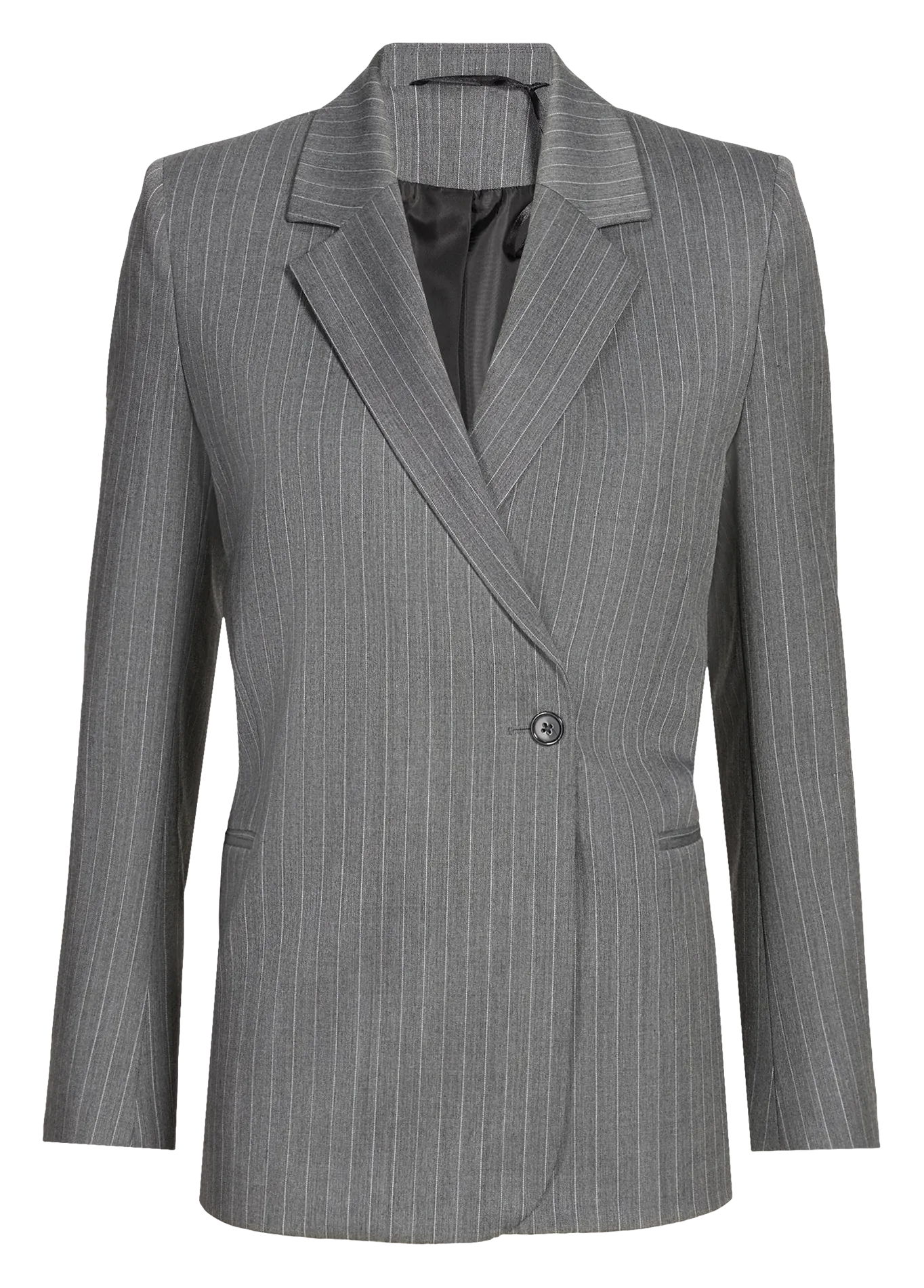 Veste tailleur boutonnage croisé à rayures Gris WAEL