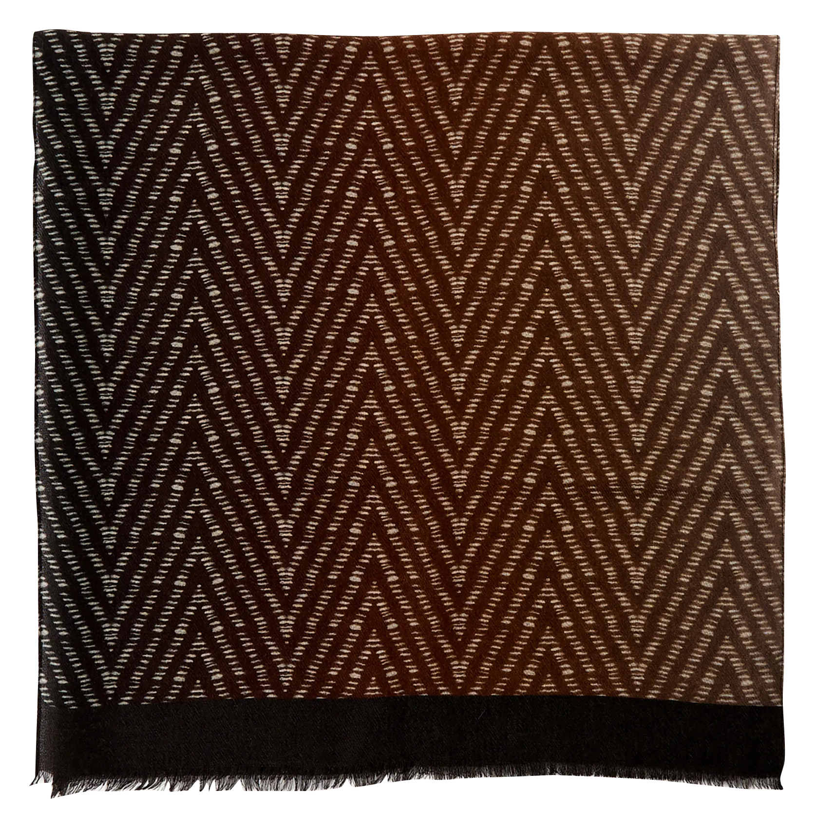 Etole à chevrons en laine Marron