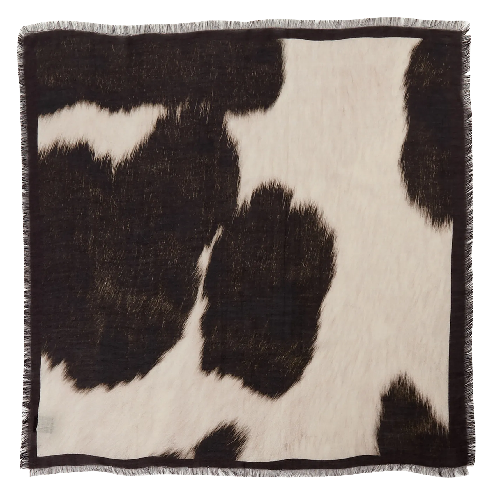 Carré à imprimé peau de vache Marron