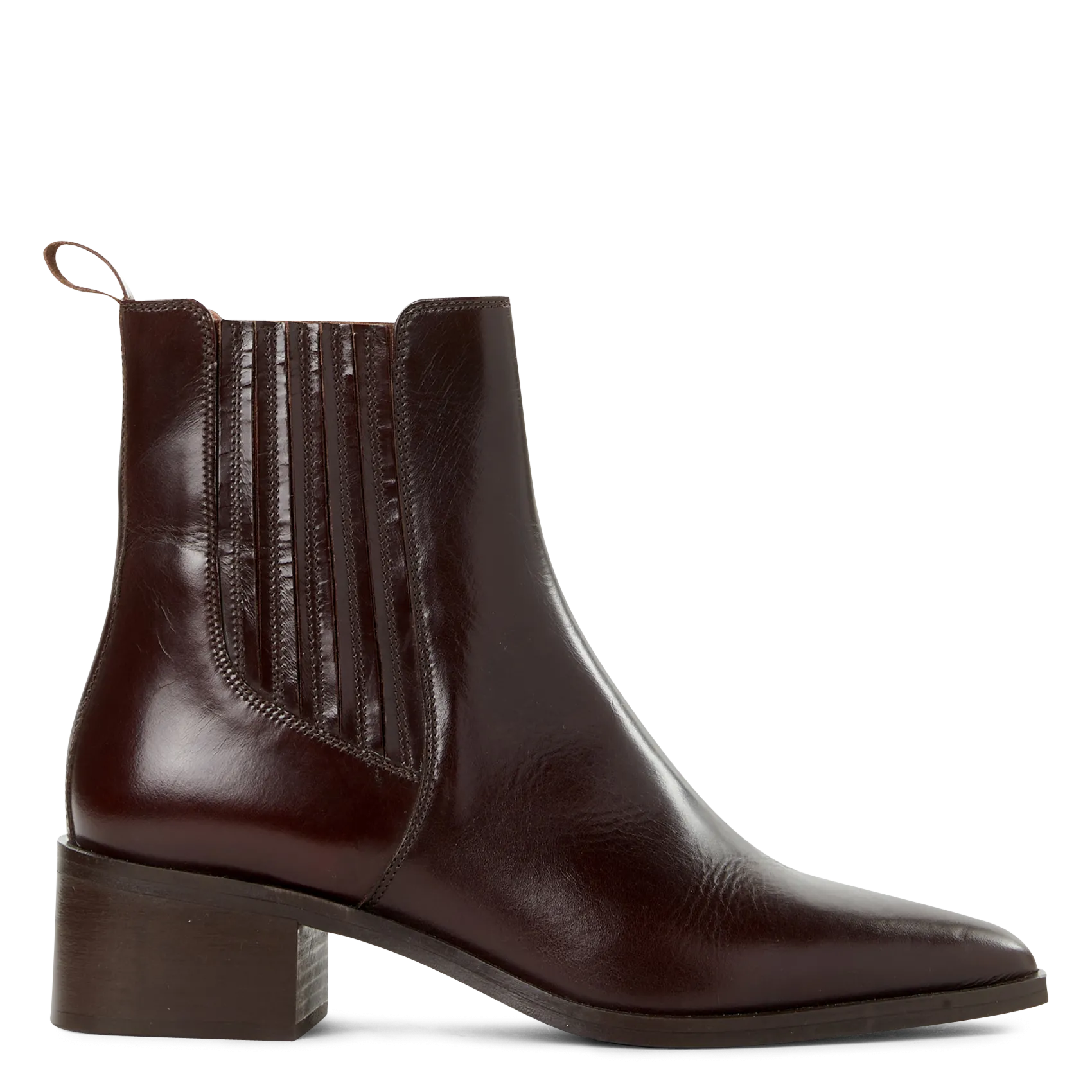 Bottines en cuir métallisé Marron BEYONCE