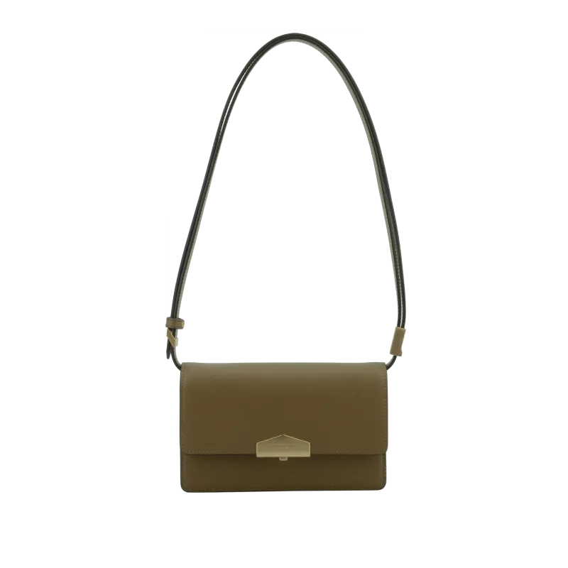 Sac porté travers - cuir lisse Vert