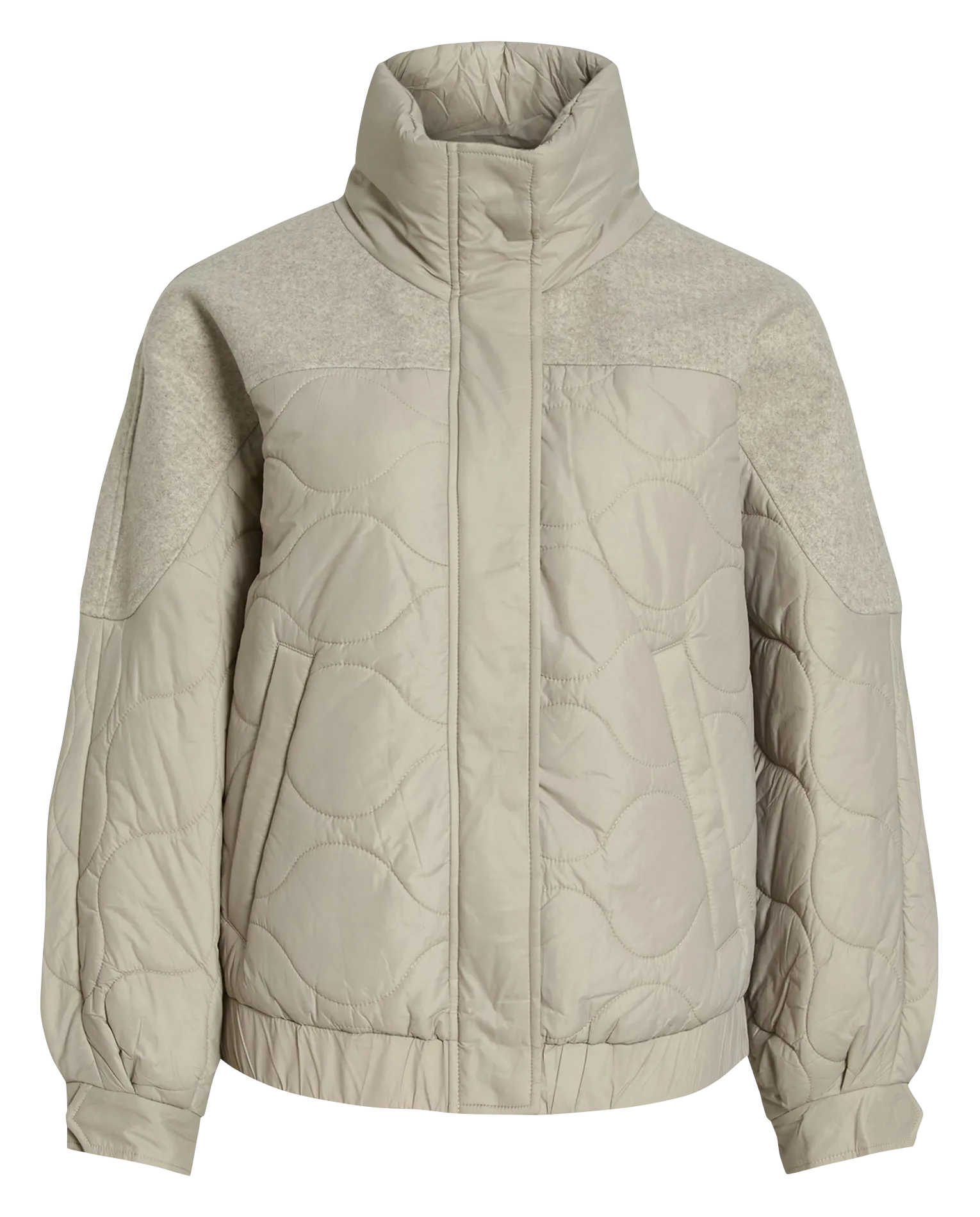 Doudoune col montant Beige ALFIE