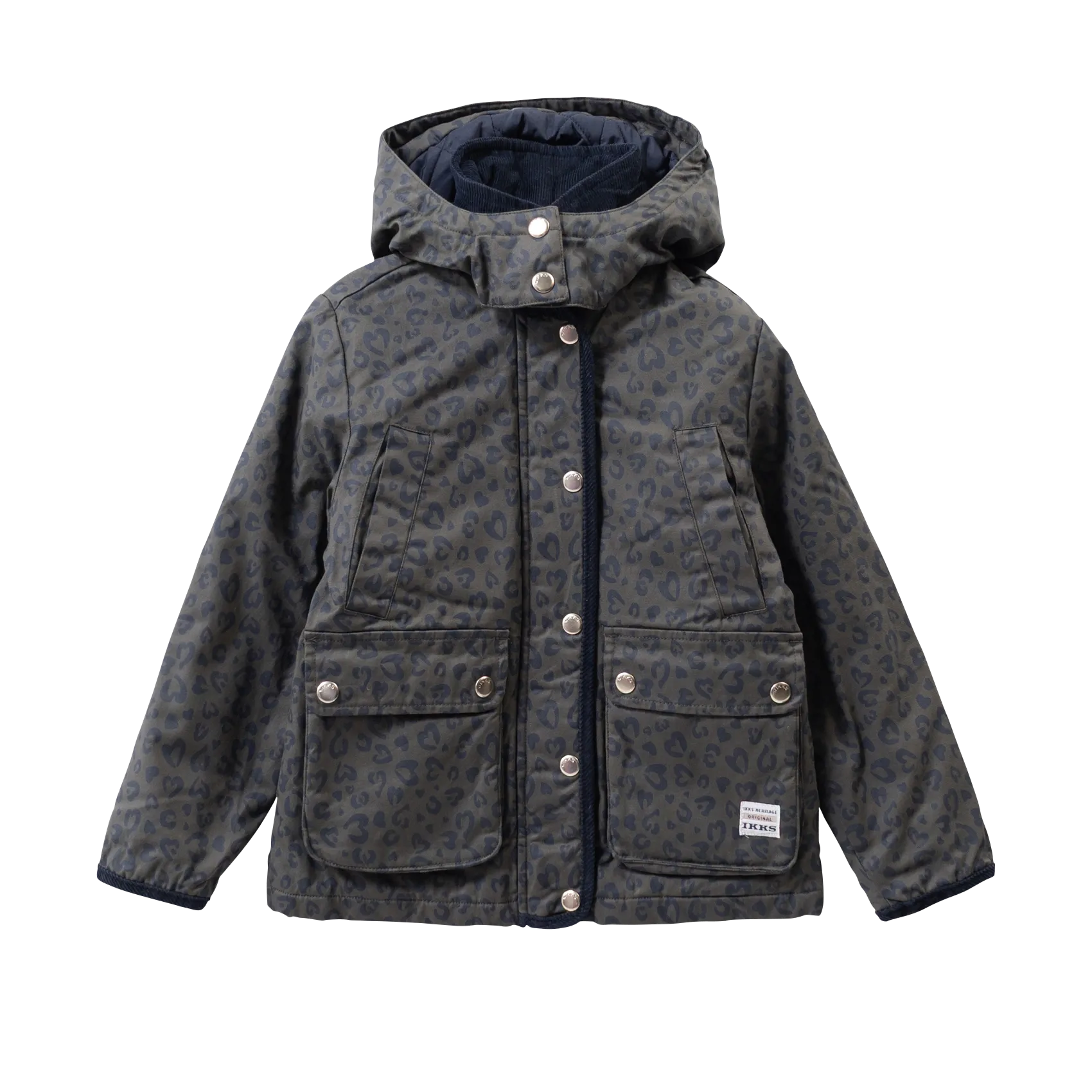 Blouson droit col classique en coton Marron