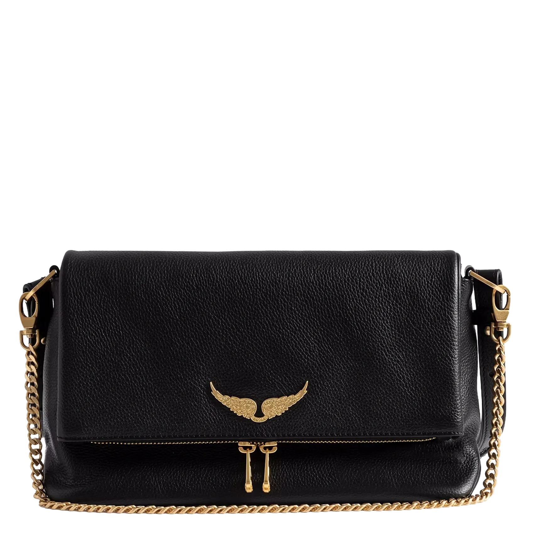 Sac porté épaule en cuir Noir ROCKY II