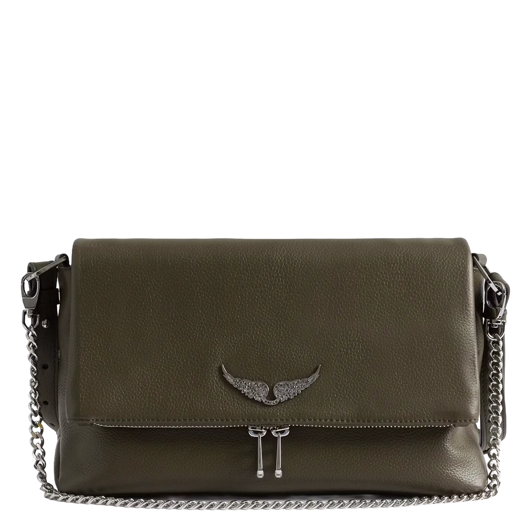 Sac porté épaule en cuir Vert ROCKY II