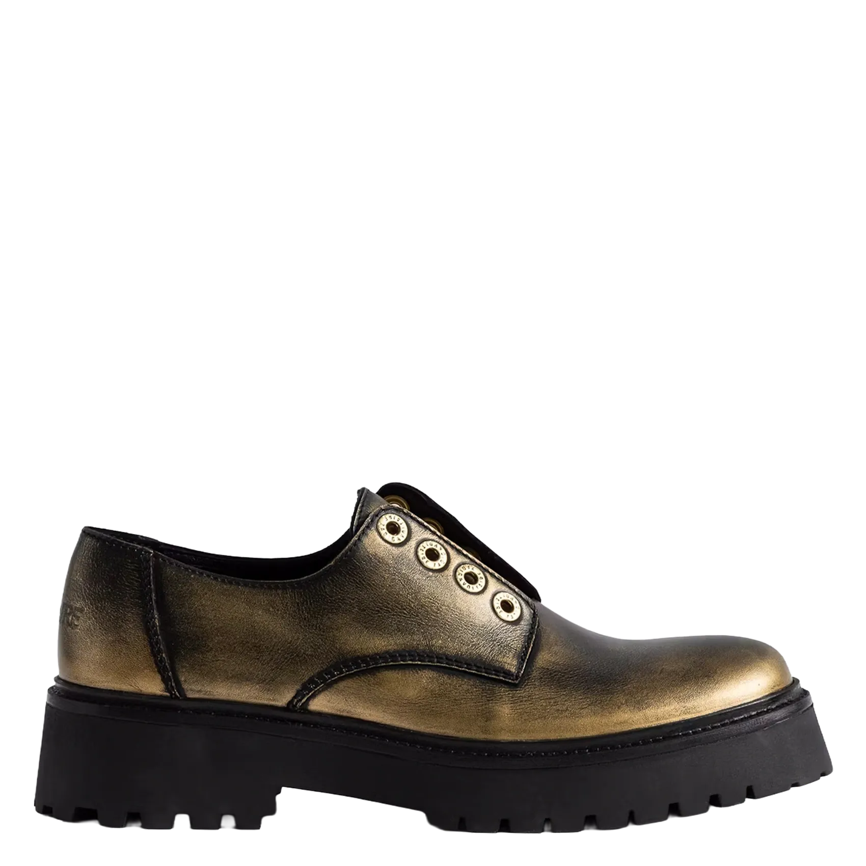 Derbies en cuir métallisé Noir JOE