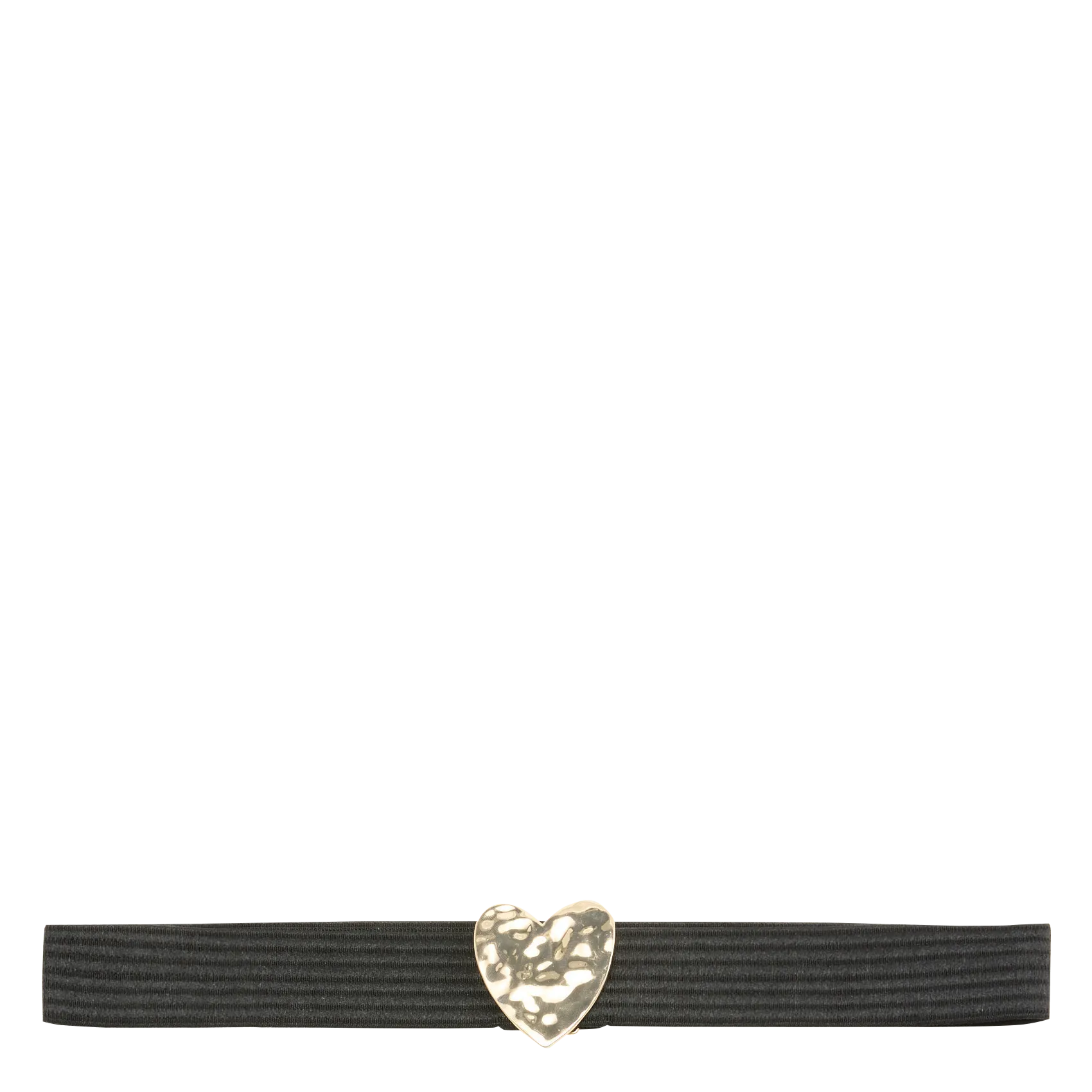 Ceinture élastiquée cœur Noir MILANO