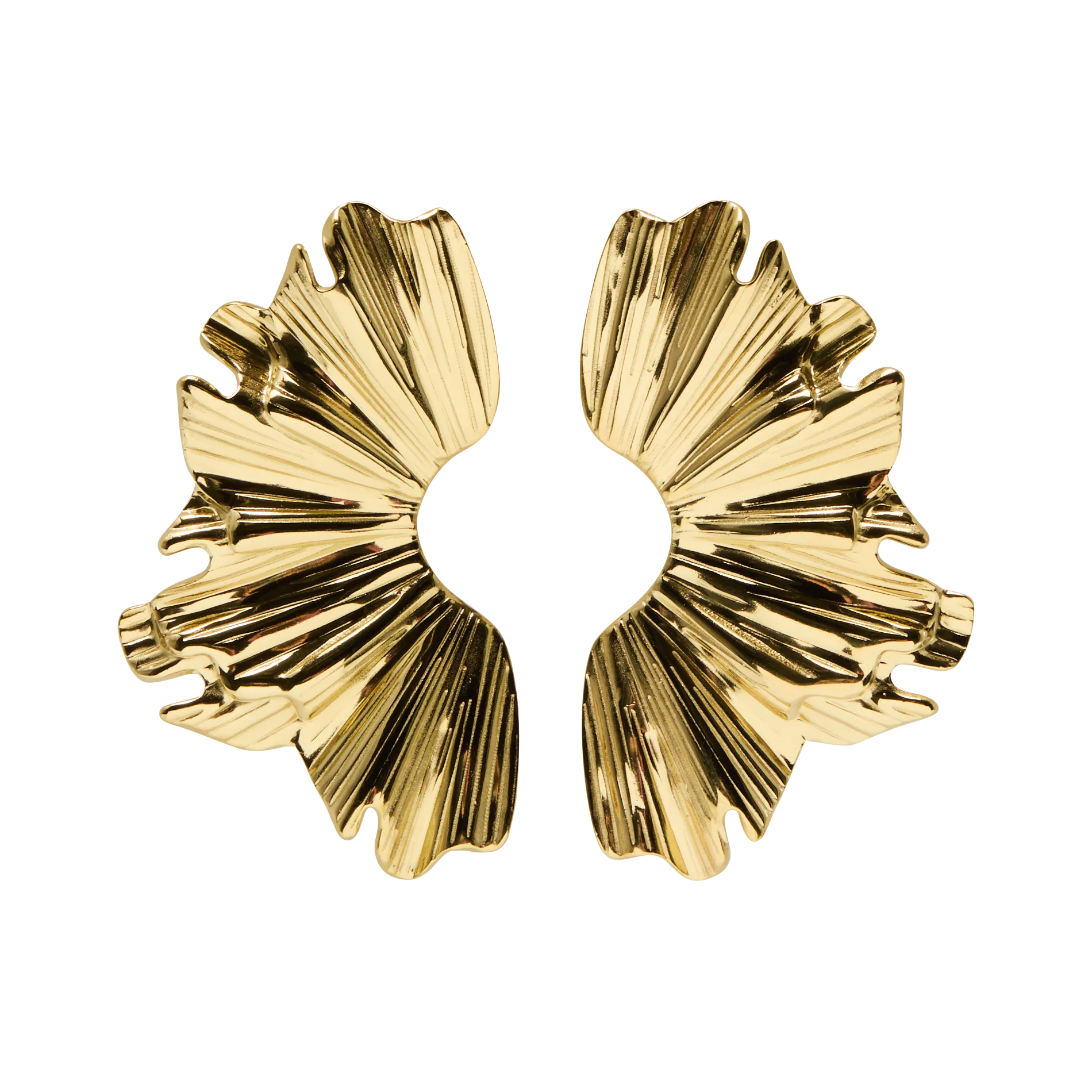 Boucles d'oreilles demi cercle Jaune