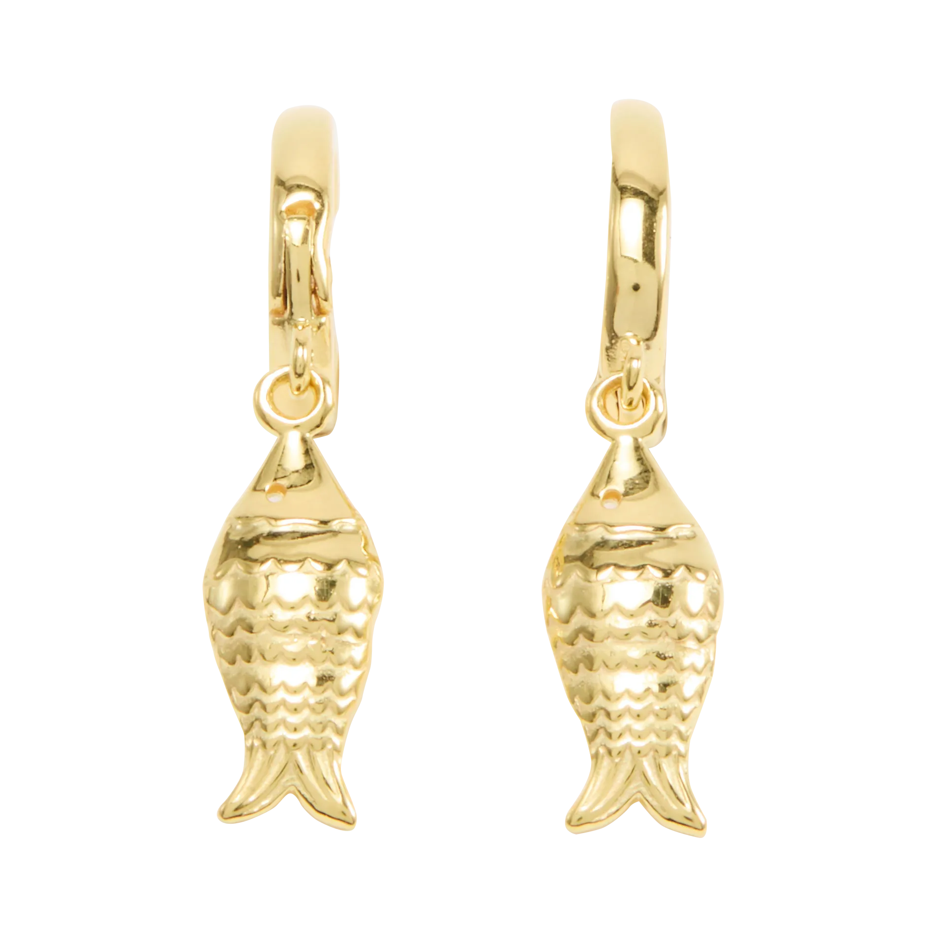 Mini créoles pendentif poisson Doré SWIMMY