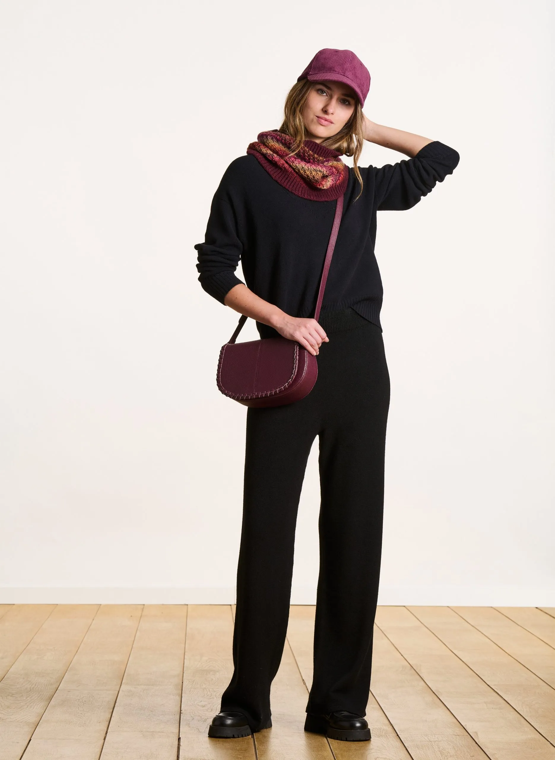 Tour de cou tricôté Rouge