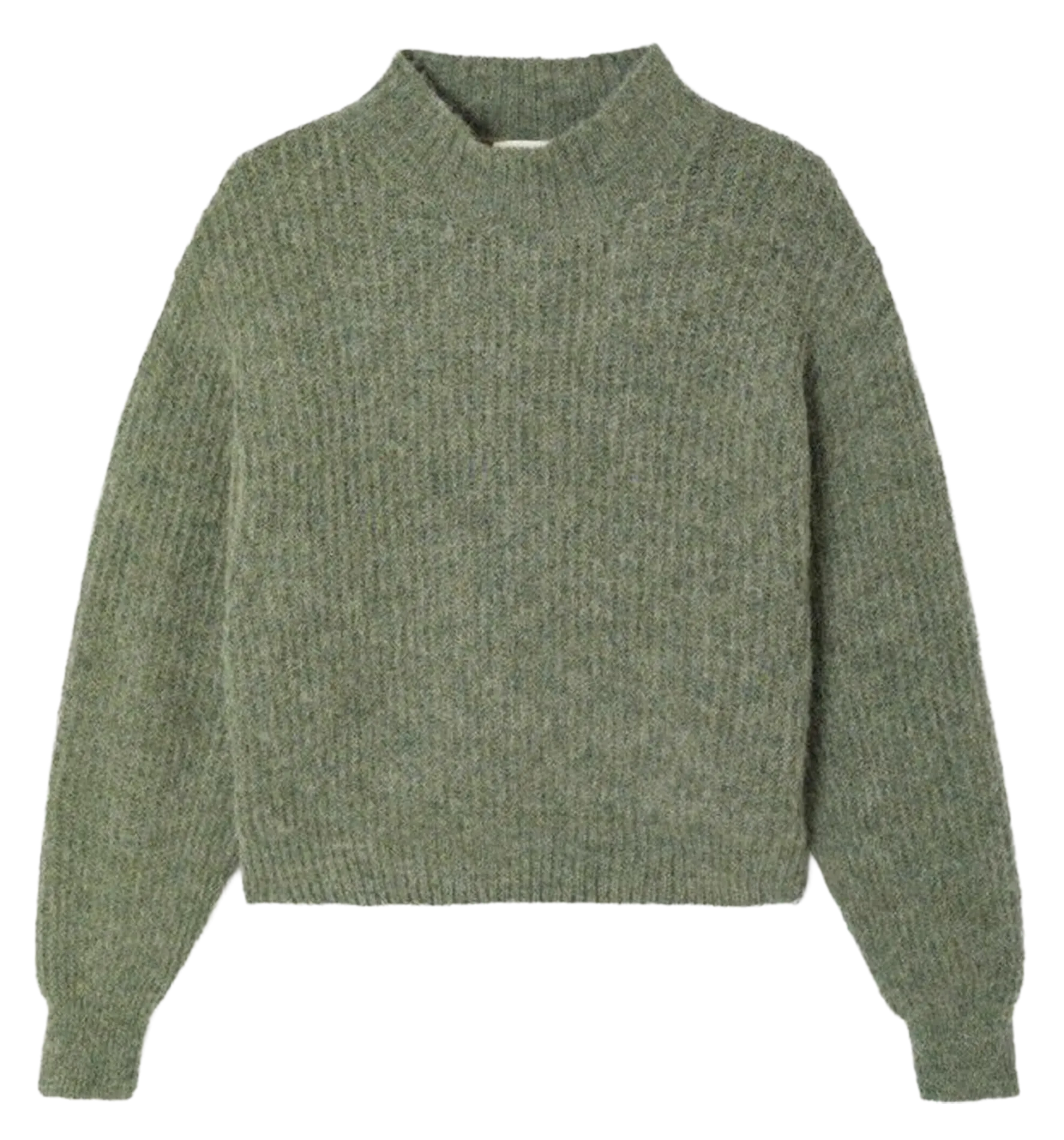 Pull droit col montant Vert EAST