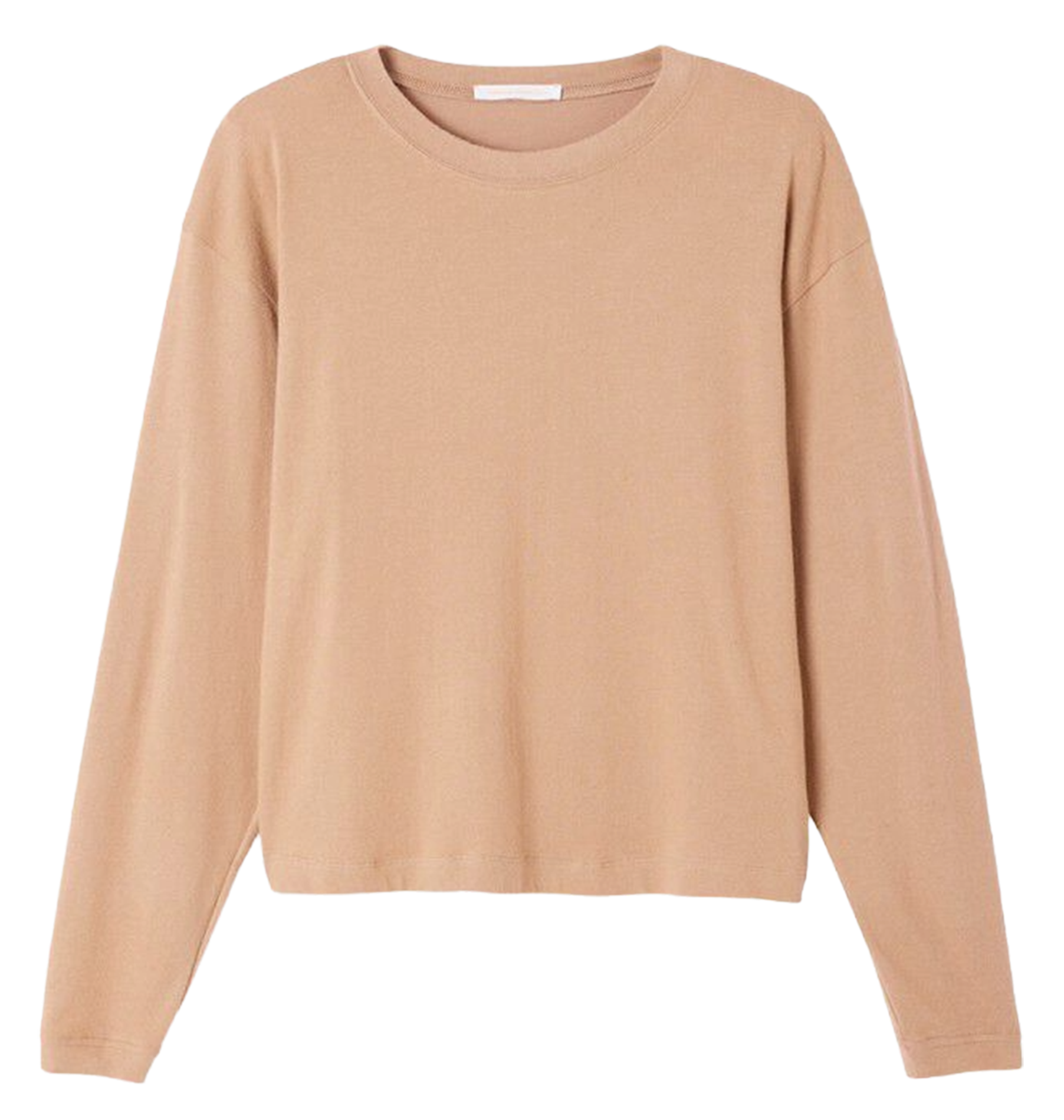 Pull col rond en coton mélangé Beige YPAWOOD