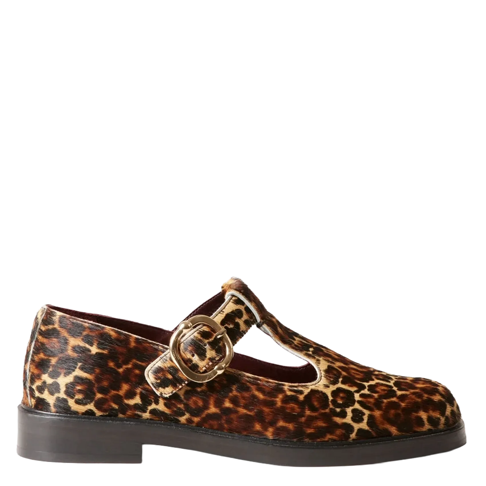 Babies plates léopard en cuir Multicolore