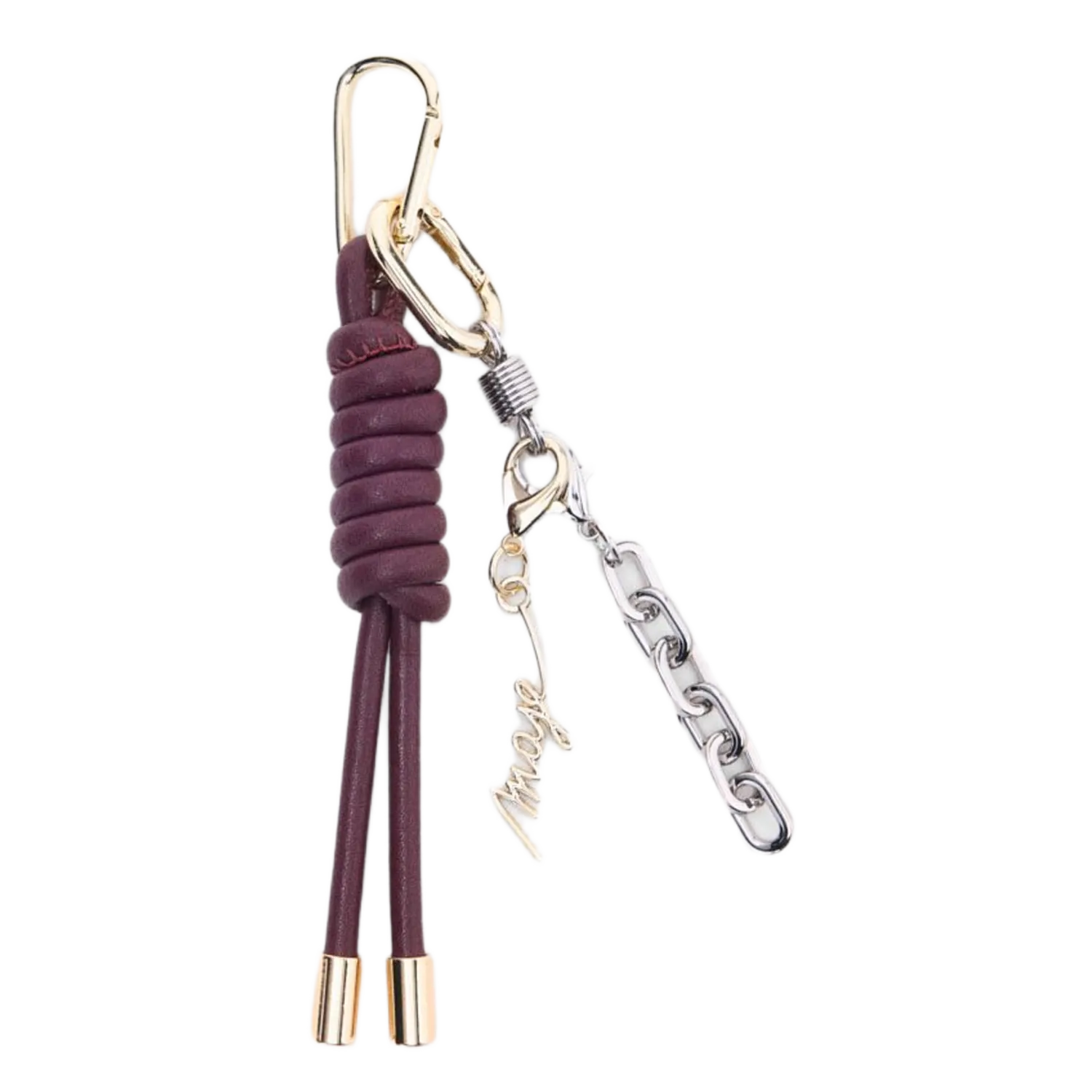 Charm porte-clés en cuir Rouge