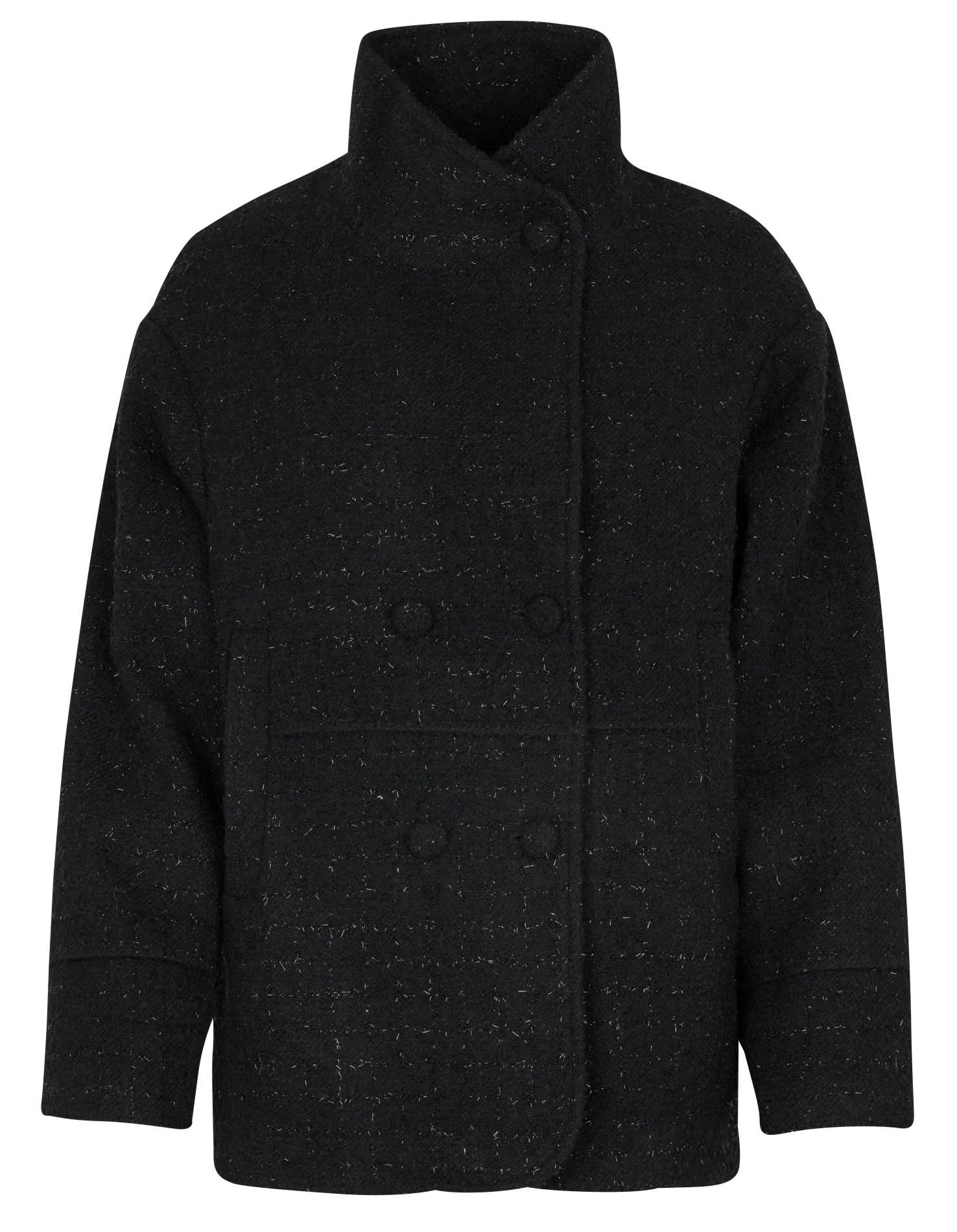 Manteau cuir d'agneau Noir