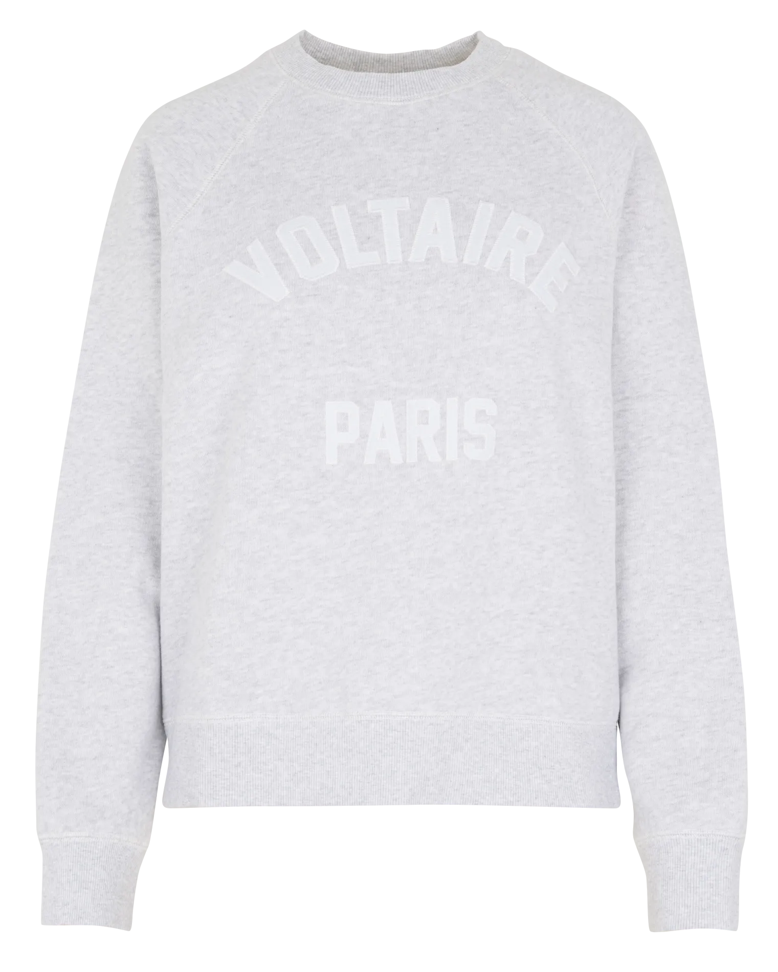Sweat col ornd en coton mélangé Gris UPPER MO