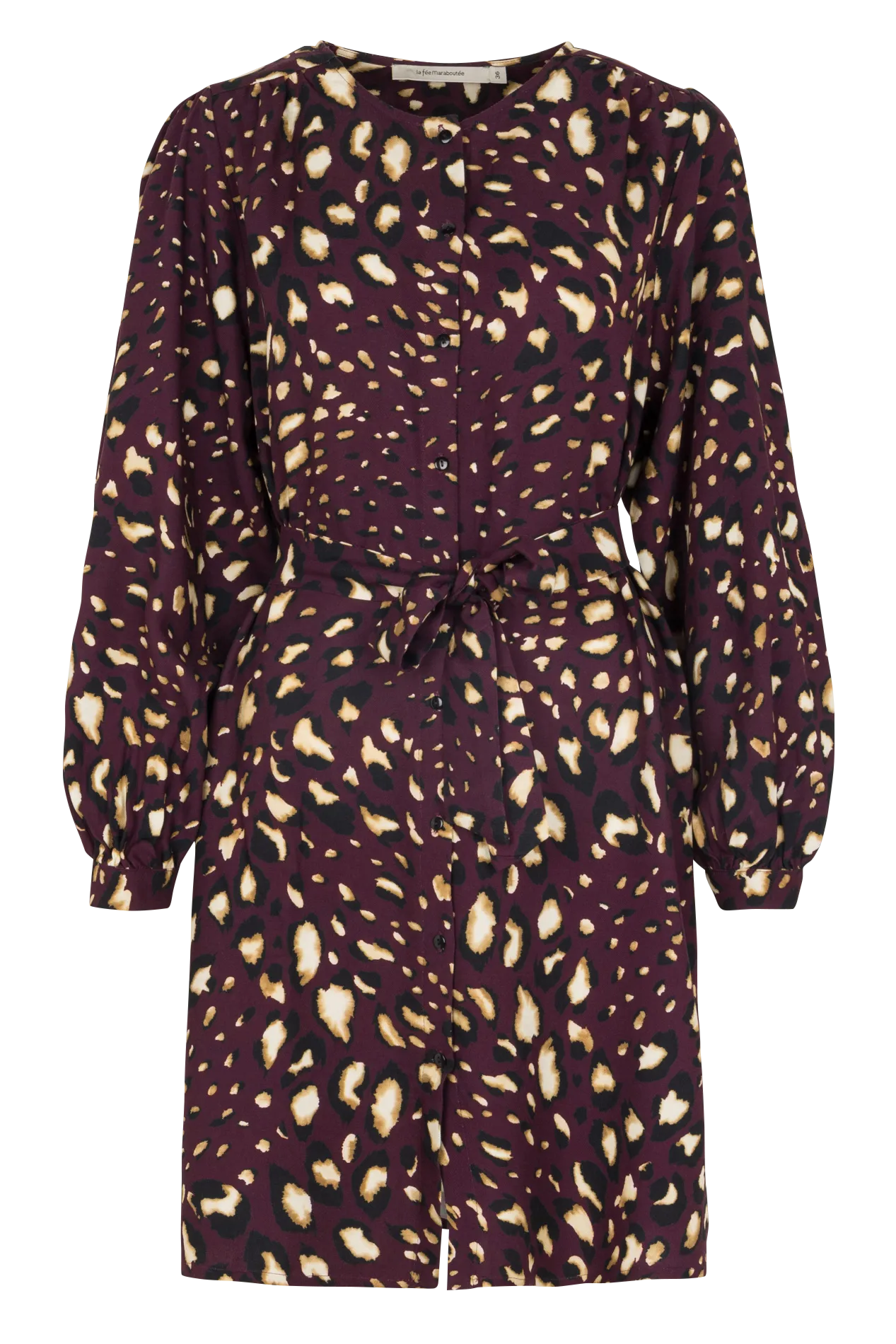 Robe courte boutonnée à motif Rouge