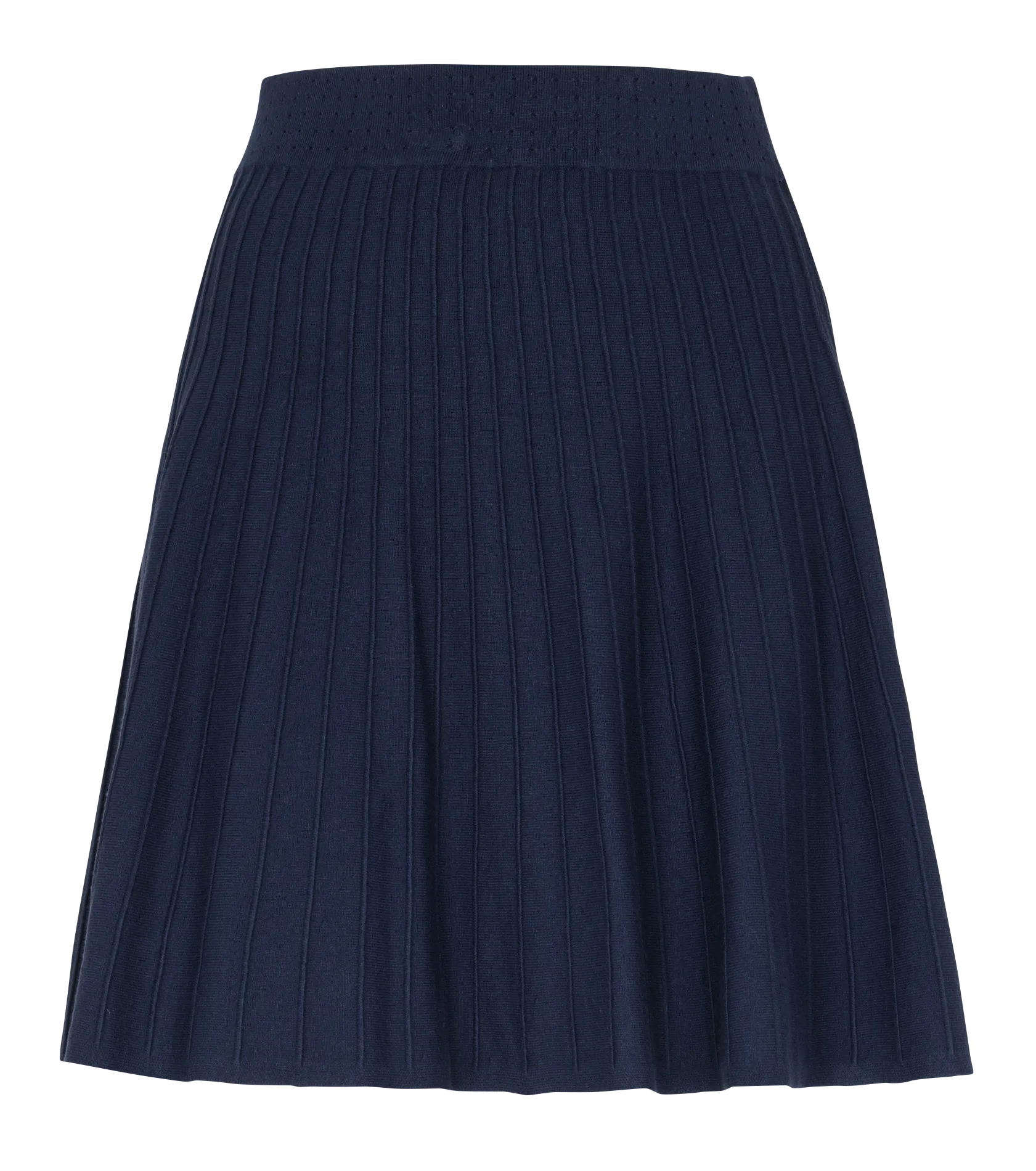 Jupe courte plissée en maille Bleu JAVA