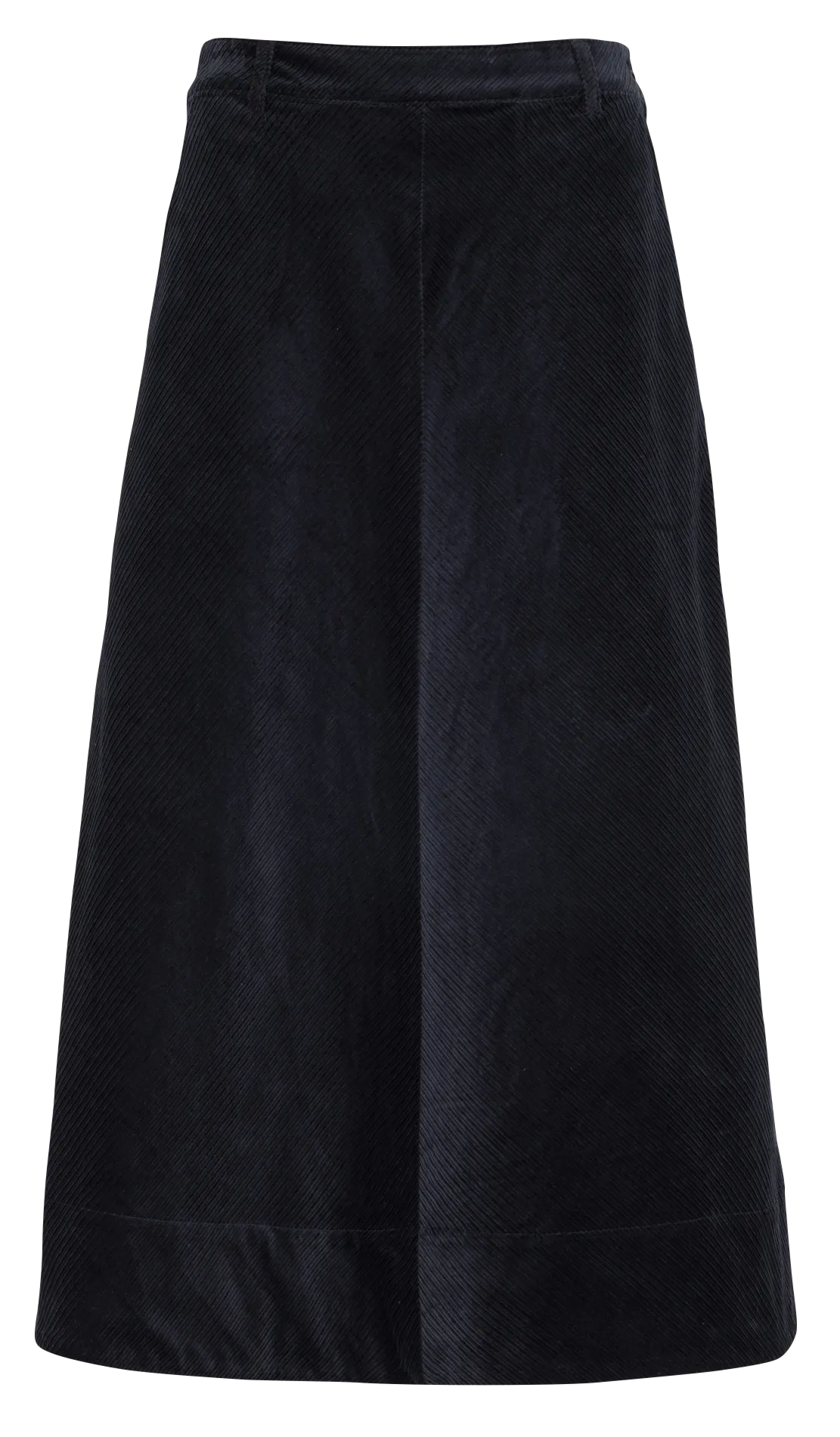 Jupe midi en velours côtelée Bleu PRYMA