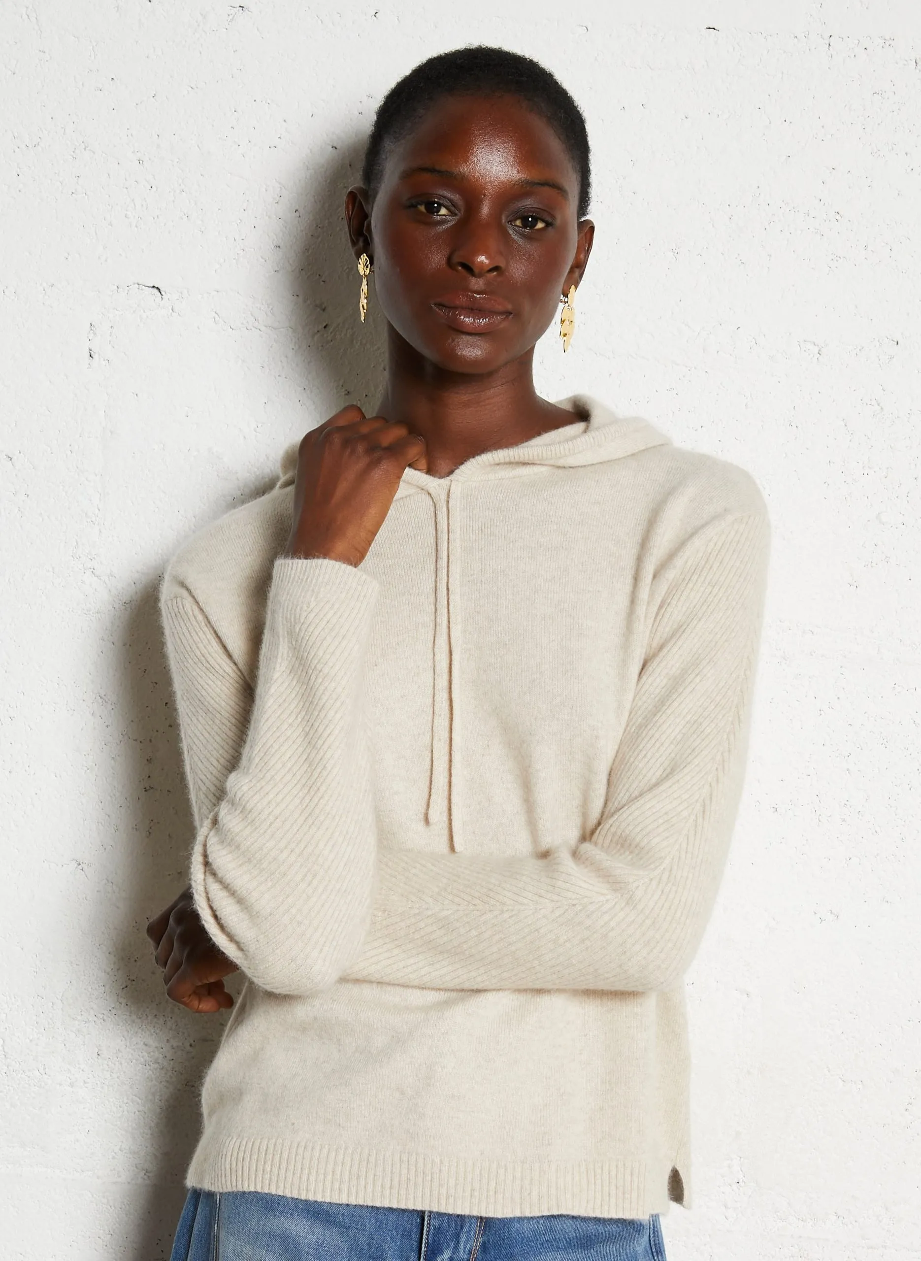 Pull droit en maille Beige PAIN