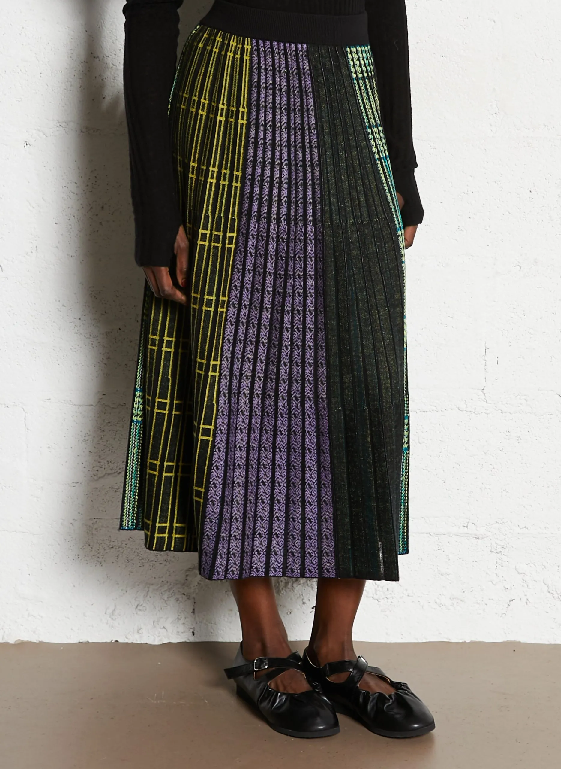 Jupe midi plissée Multicolore SCOT