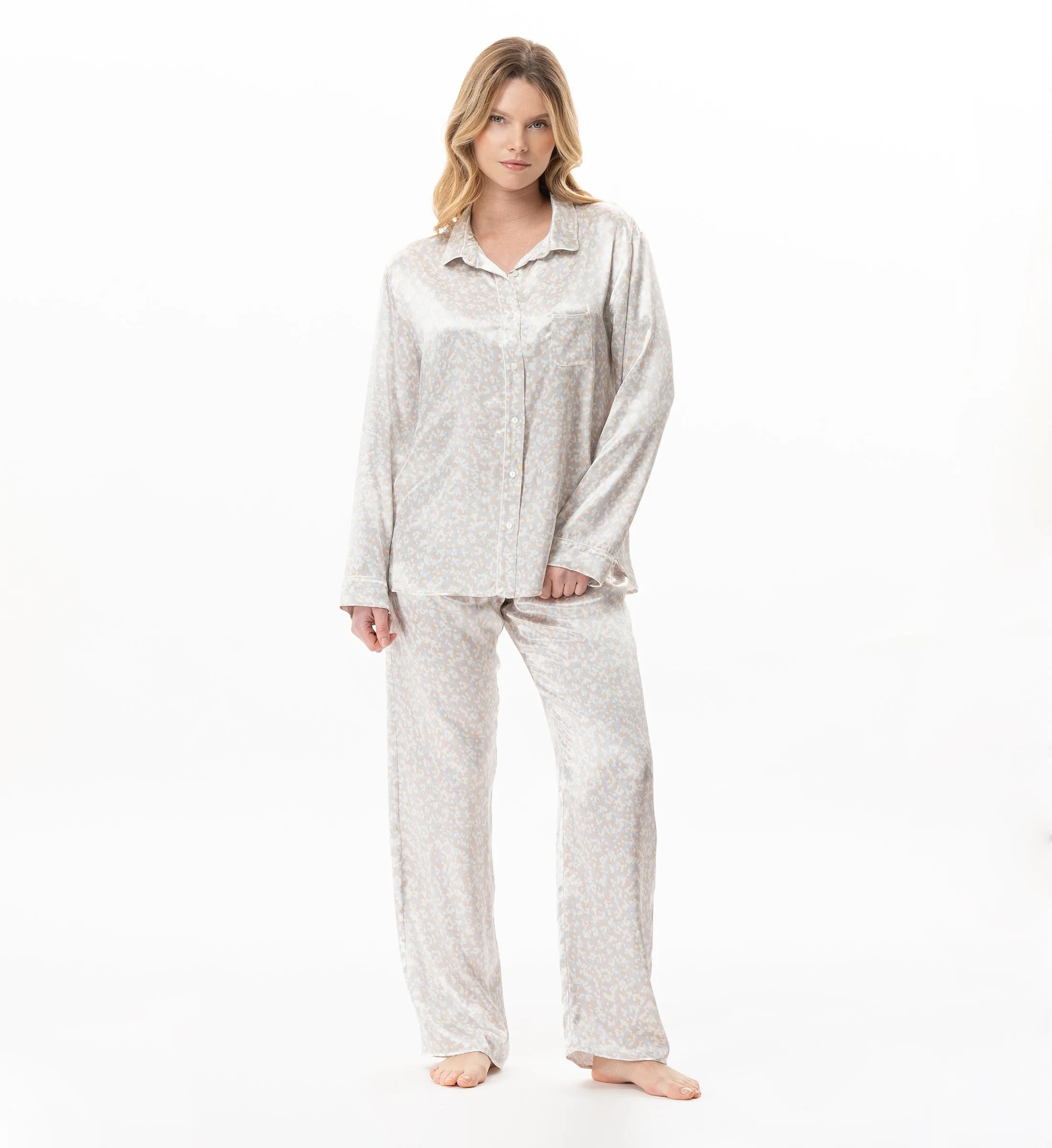 Pyjama boutonné en viscose Multicolore LINETTE 106