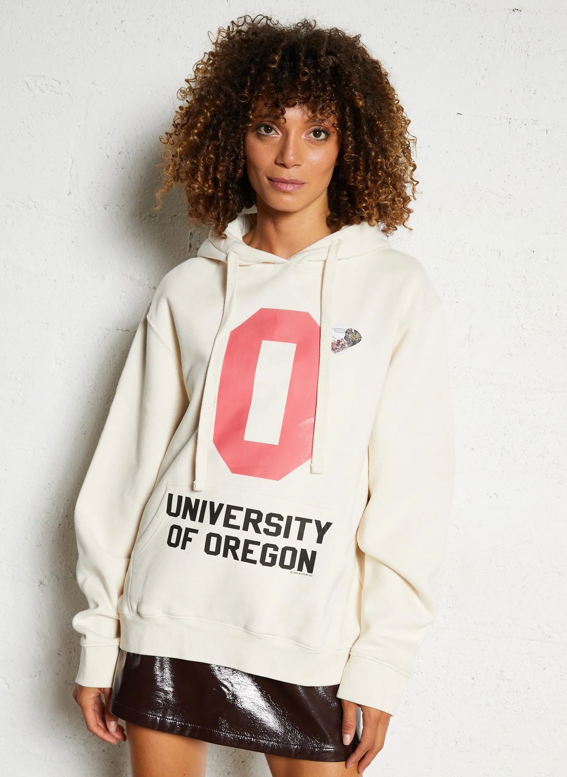 Sweat à capuche oversize en coton mélangé Beige HOJLETT