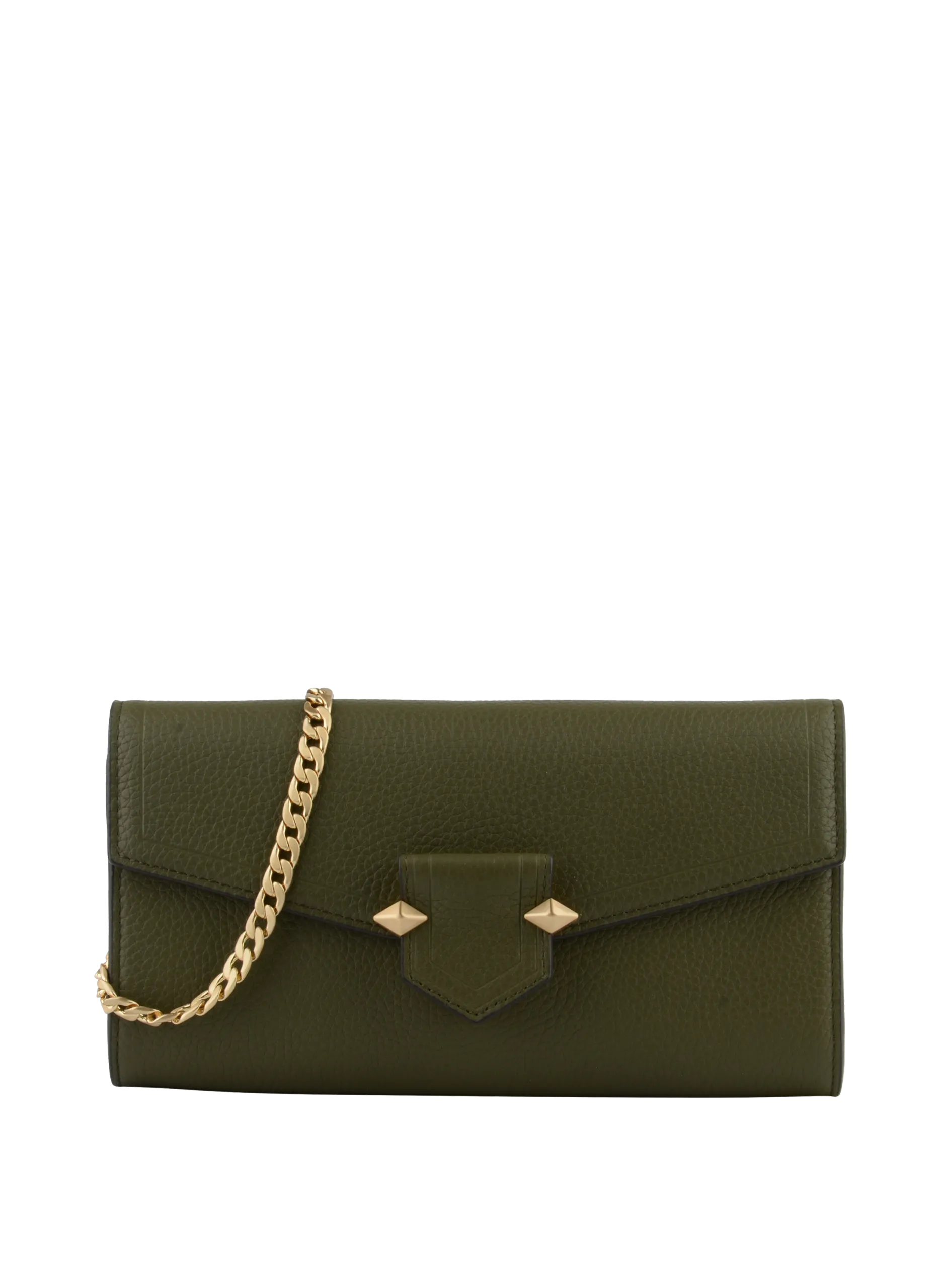 Pochette - cuir de vachette Kaki