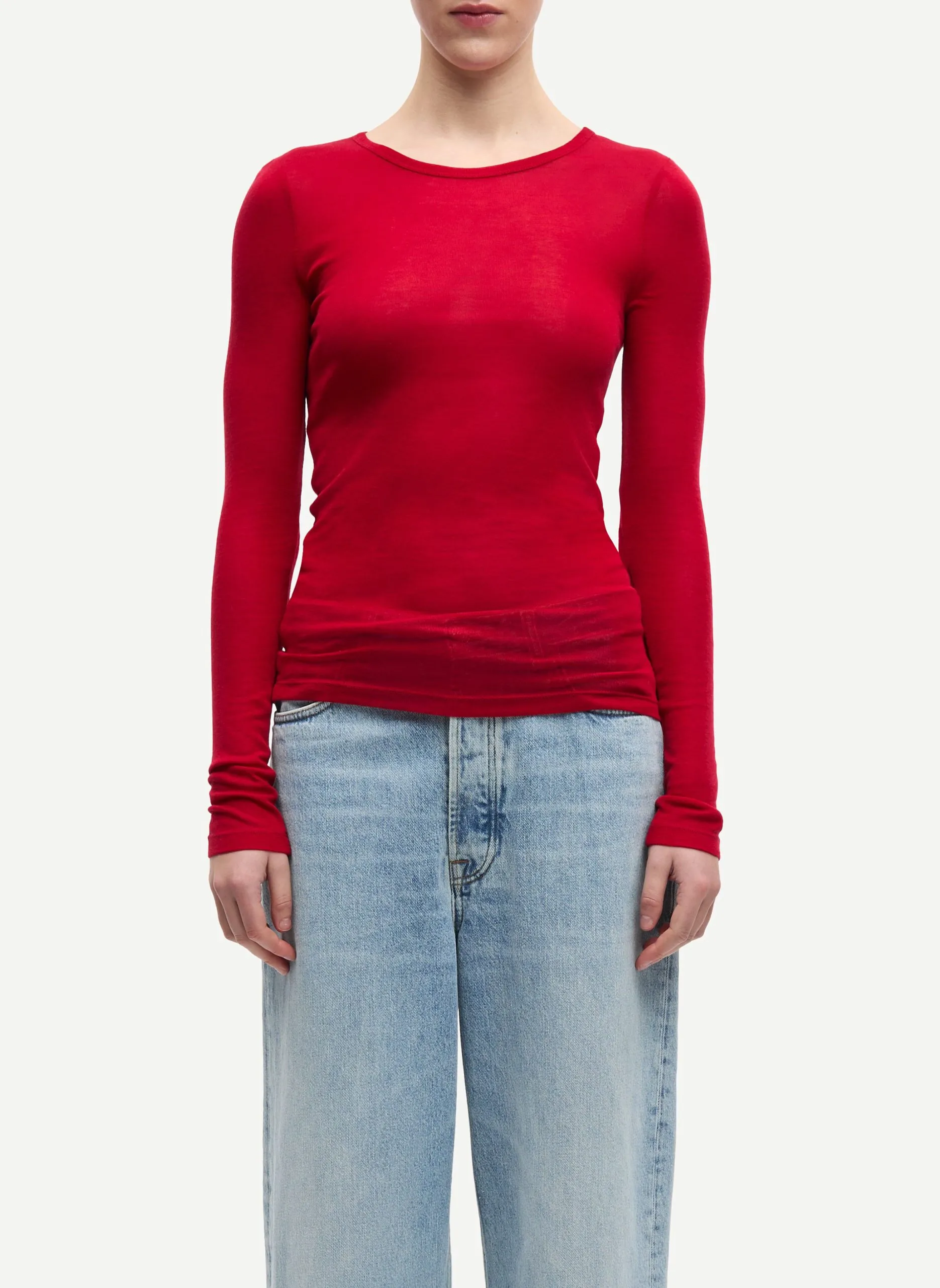 Top col rond Rouge SADOU