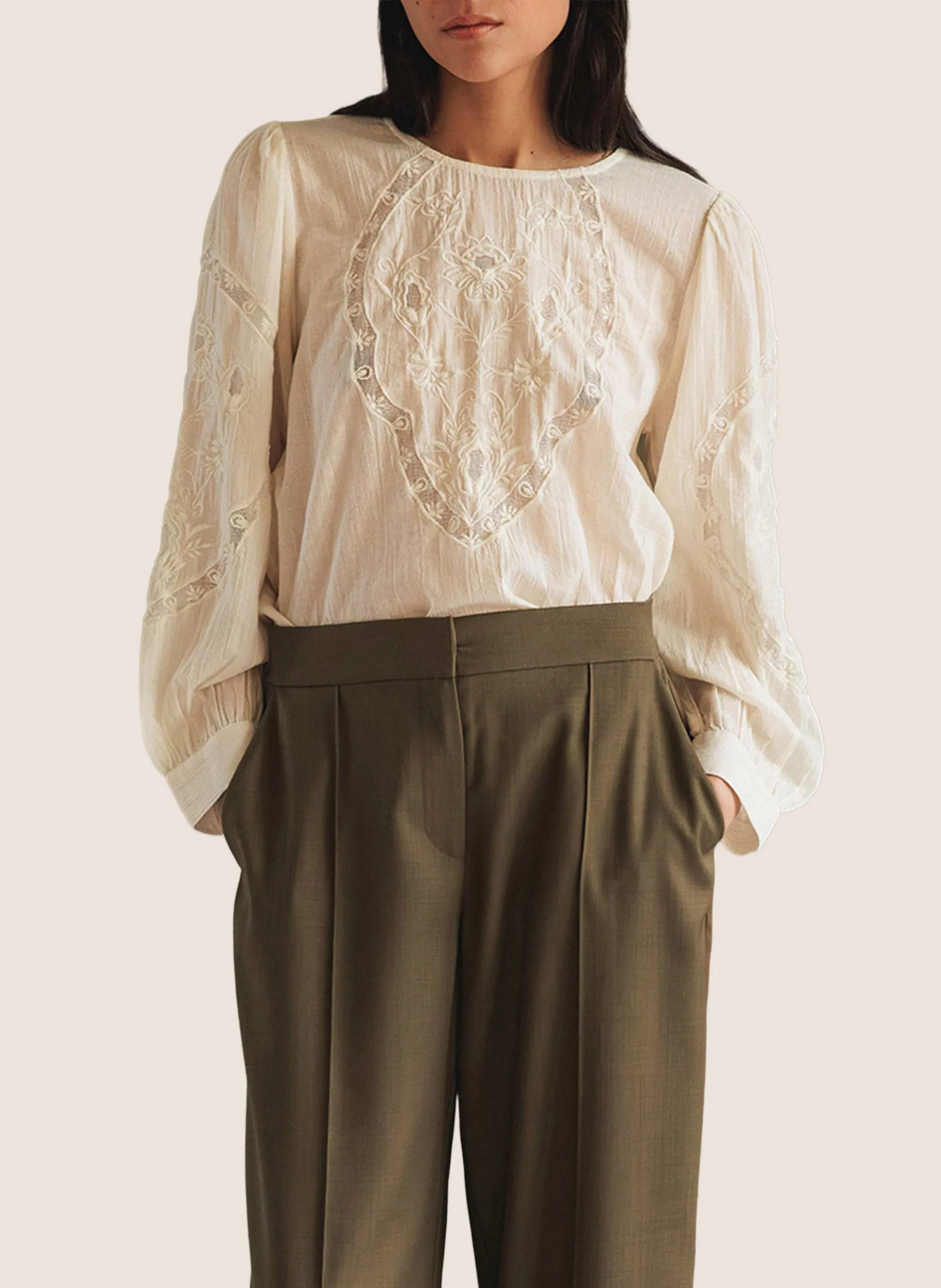 Pantalon droit Marron PATY