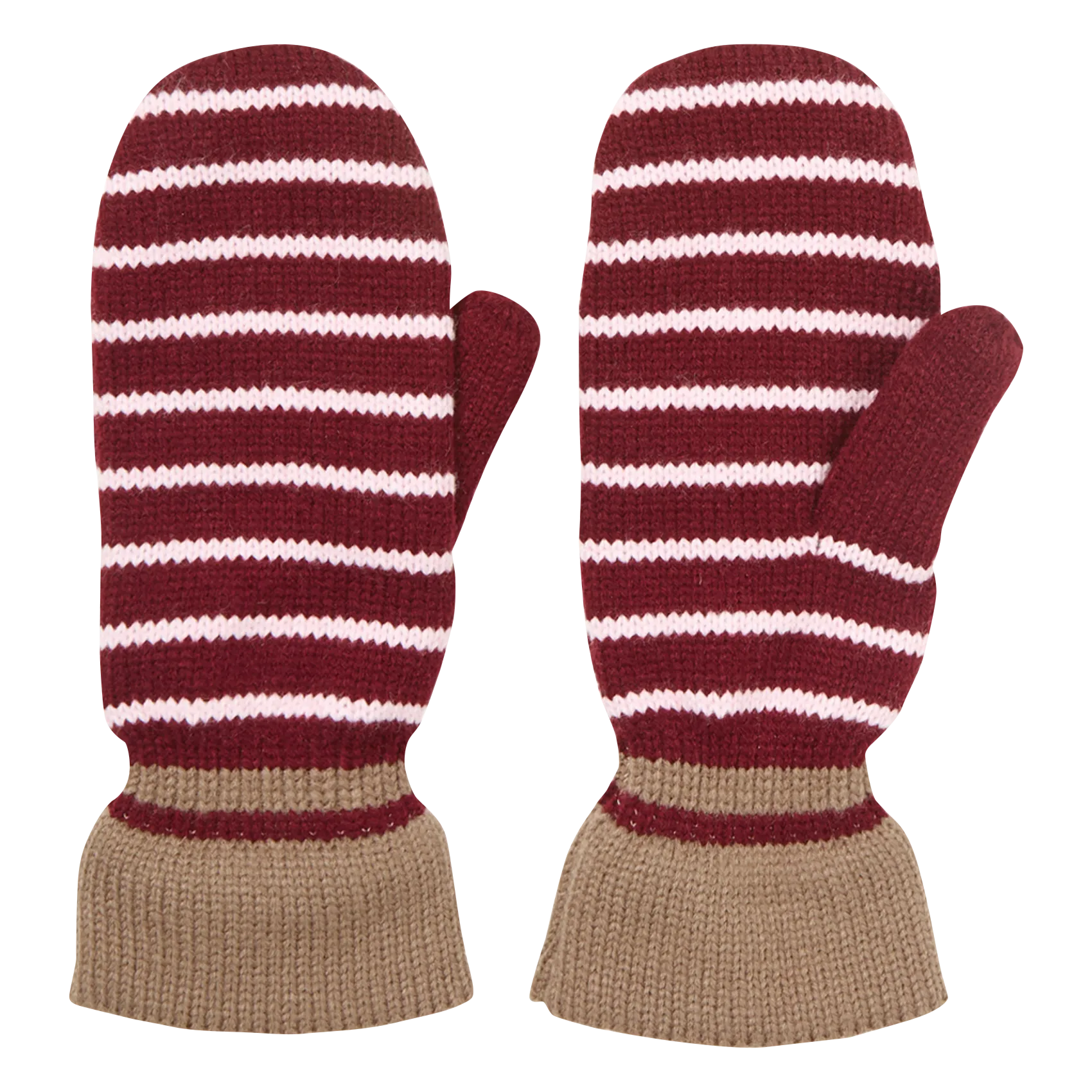 Moufles à rayures Rouge