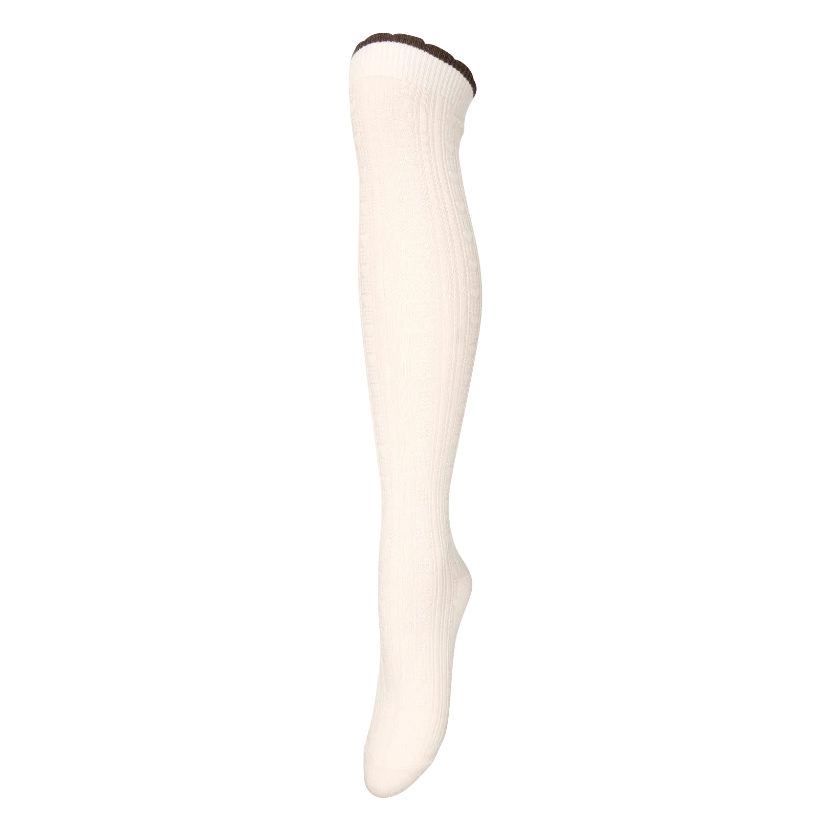 Chaussettes longues côtelées Blanc