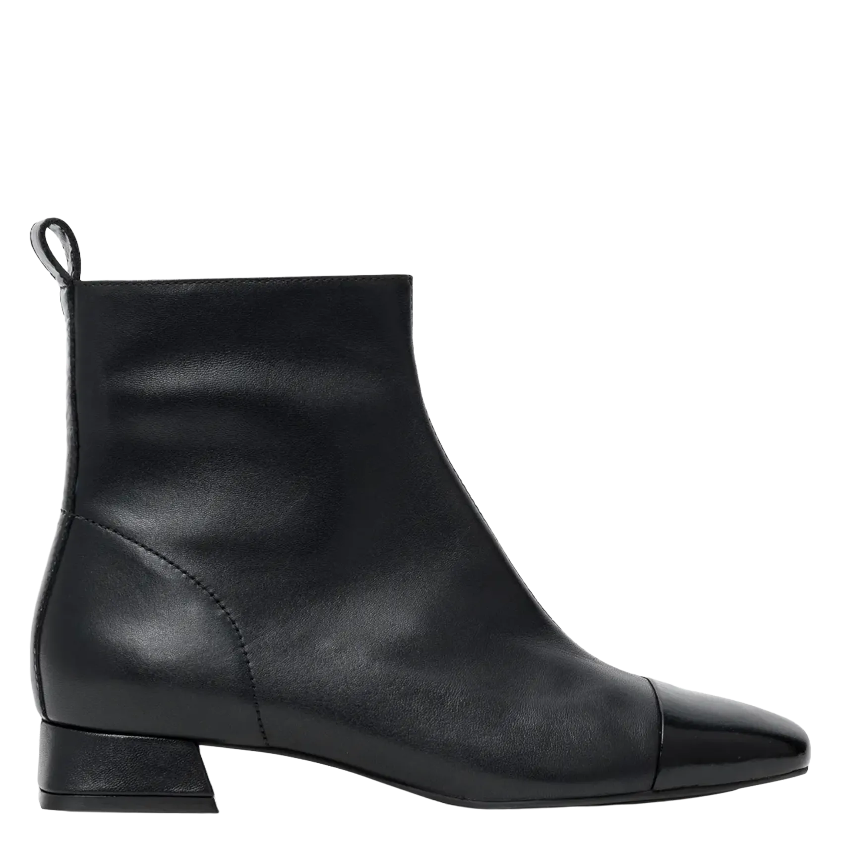 Bottines à talons en cuir Noir MANDIE