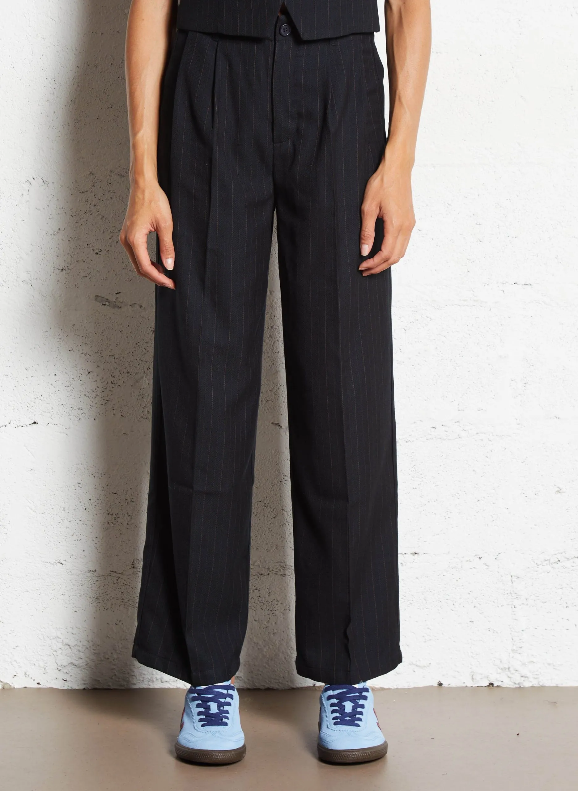 Pantacourt à rayures Bleu