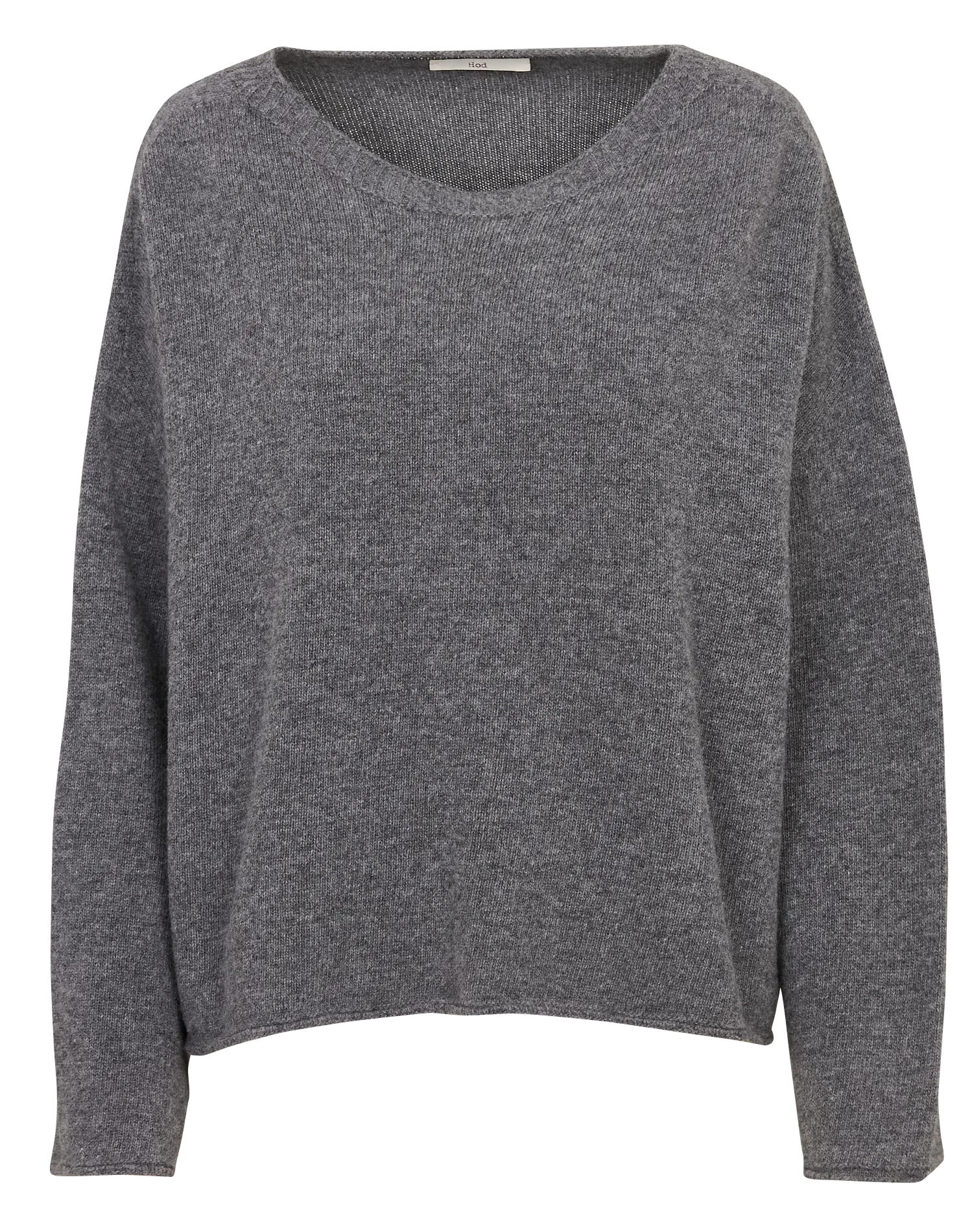 Pull ample col rond en laine Gris VANESSA