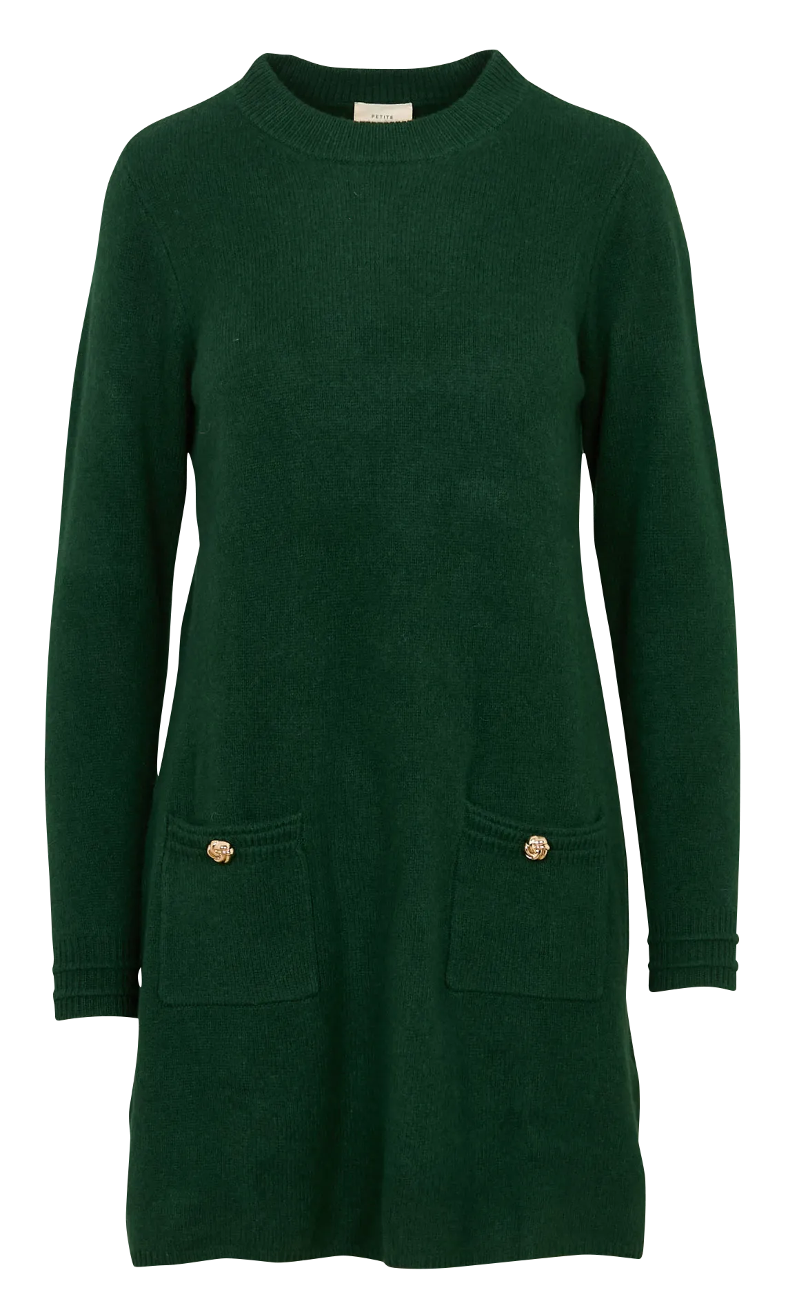 Robe pull col rond en laine et cachemire Vert ROSS