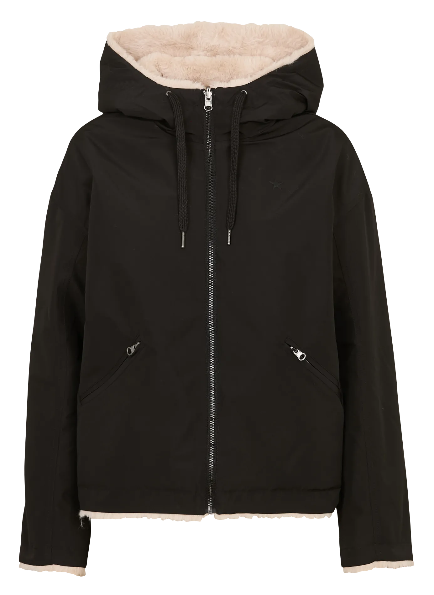 Parka courte réversible Noir VABARIA