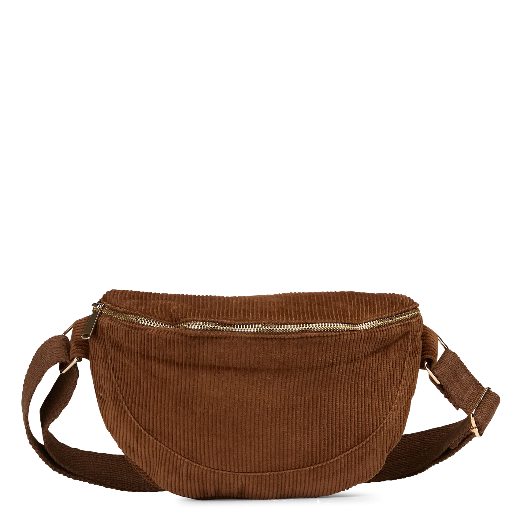 Sac banane en velours côtelé Beige GELINA