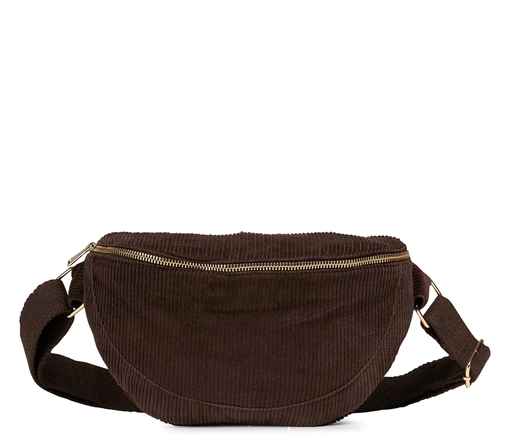 Sac banane en velours côtelé Marron GELINA