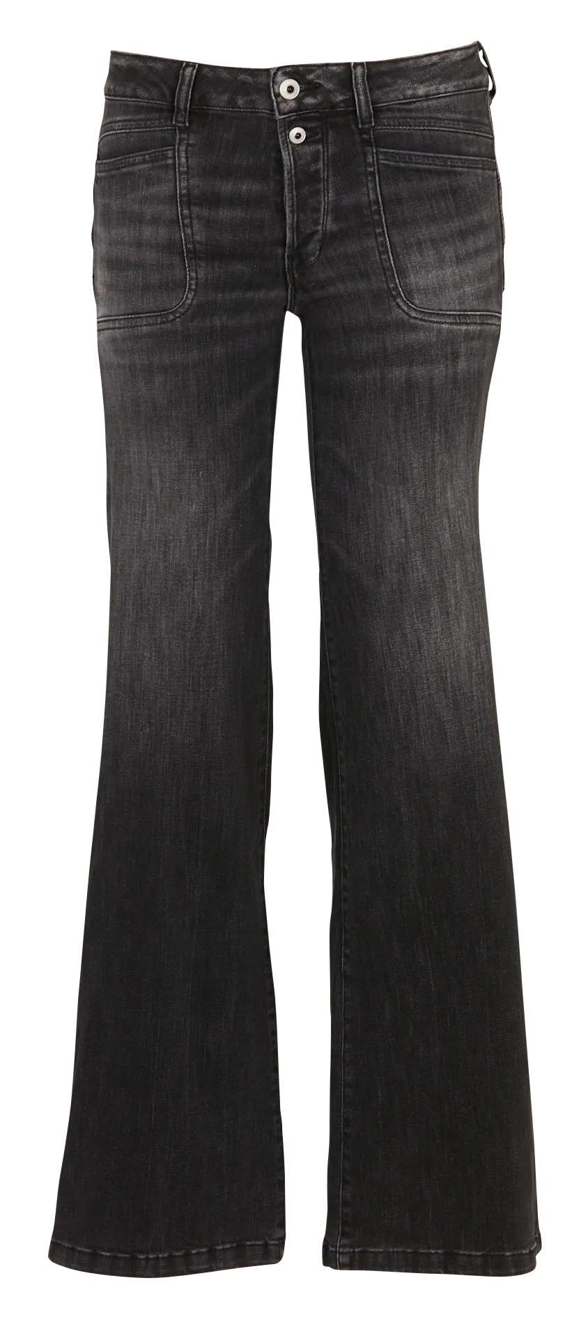 Jean évasée en coton mélangé Gris PULPHIFL