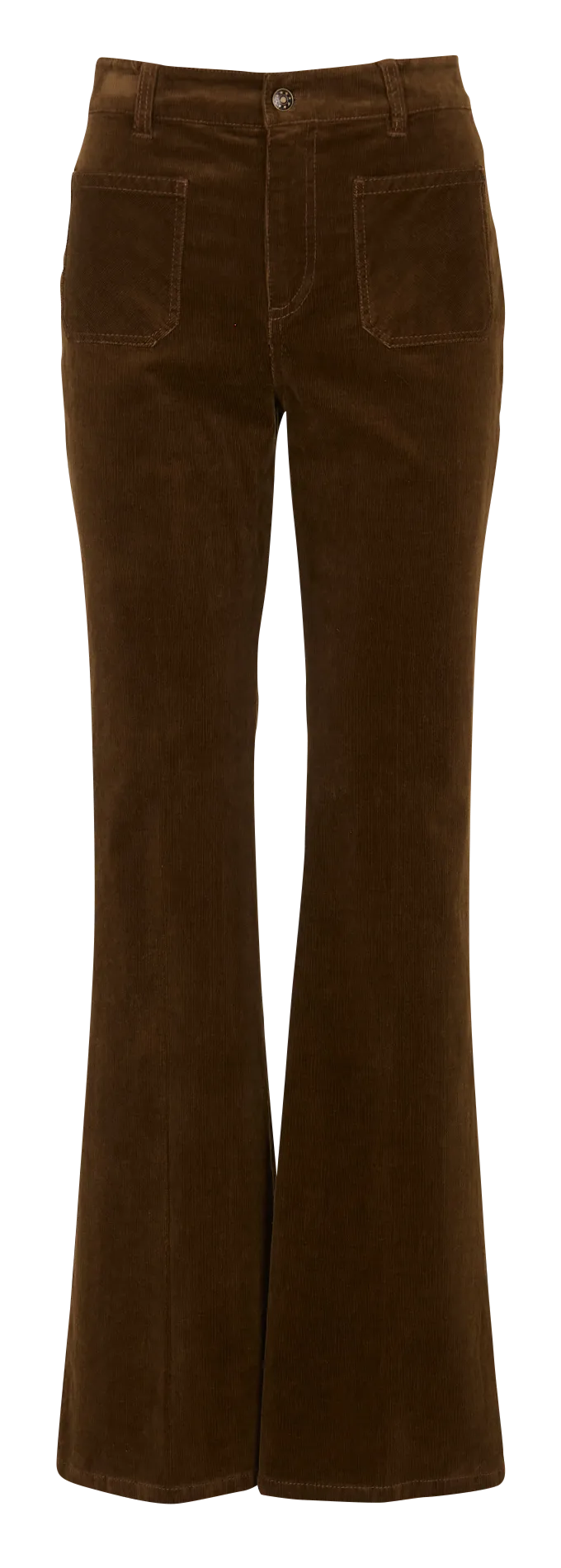 Pantalon droit en coton mélangé Marron OLIVIO