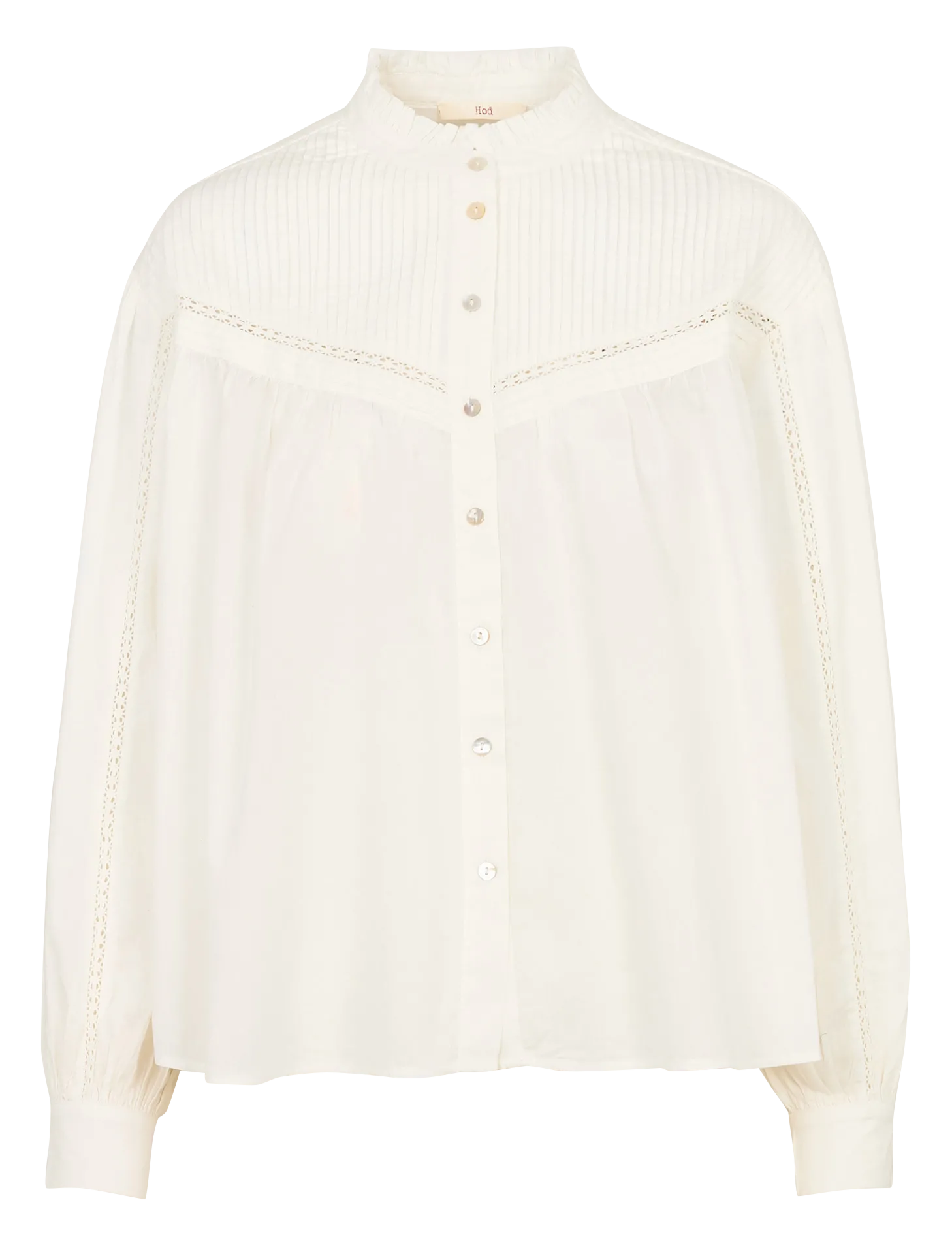 Blouse col victorien en coton Blanc VENUS
