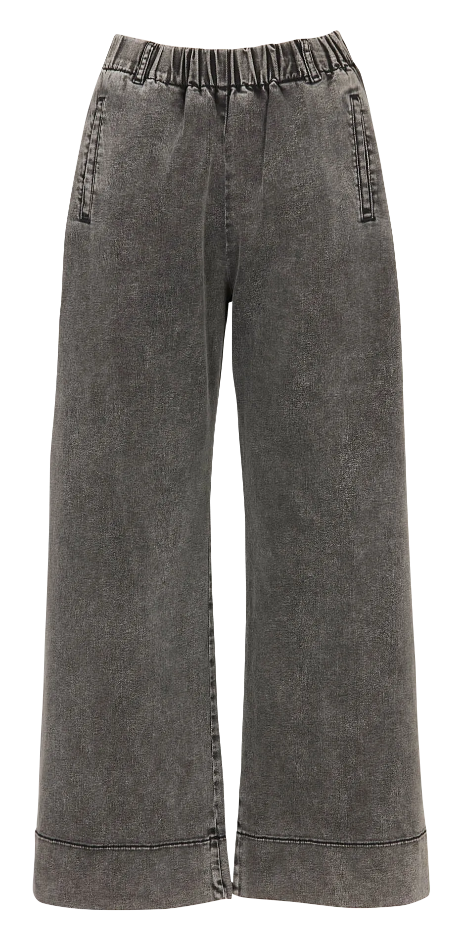 Jean large en denim de coton mélangé Gris JIM JEAN