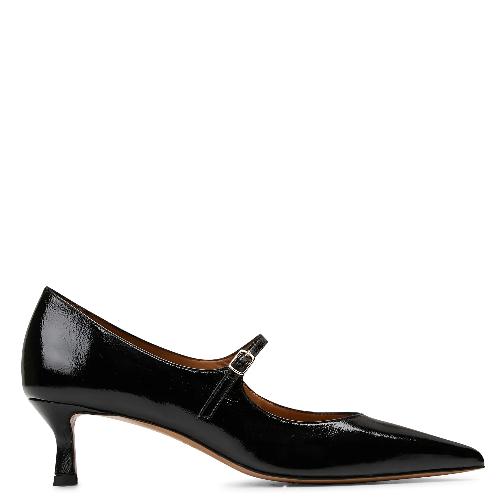 Escarpins à petits talons en cuir Noir N°722