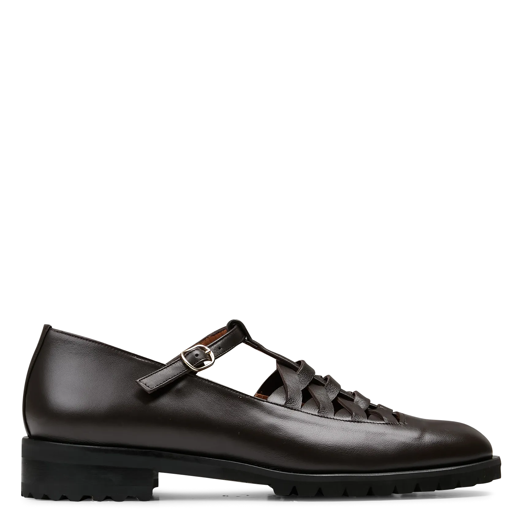 Mocassins à brides croisées en cuir Marron IMAI