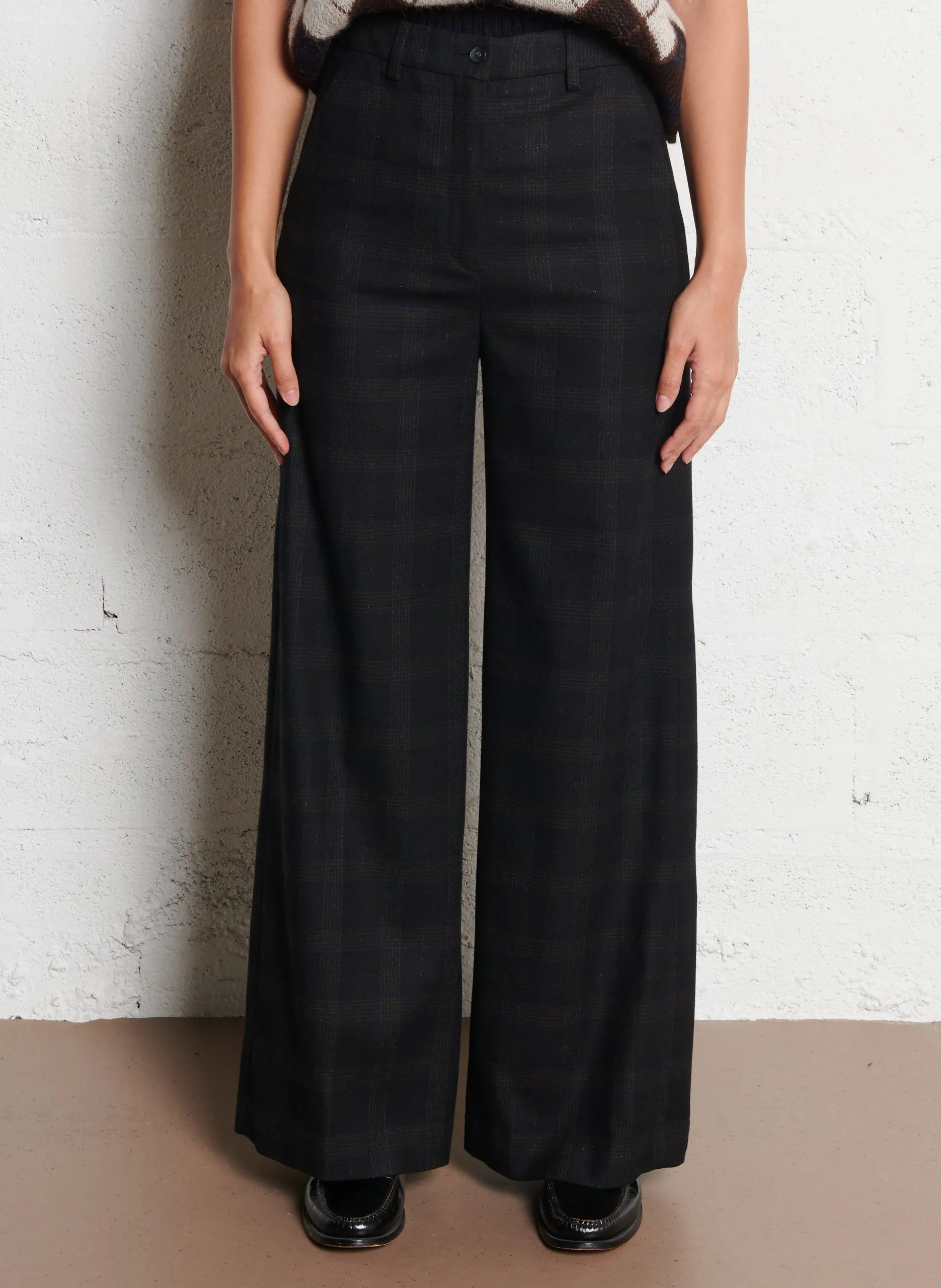 Pantalon large Marron POMITO