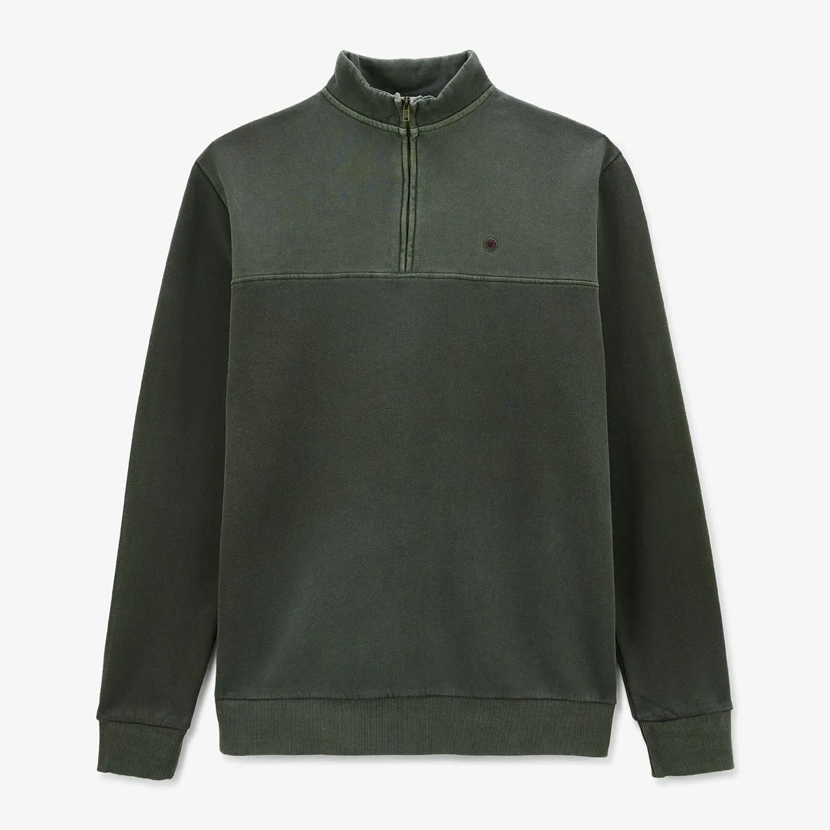 Sweat avec col zippé Vert SAINT CYP