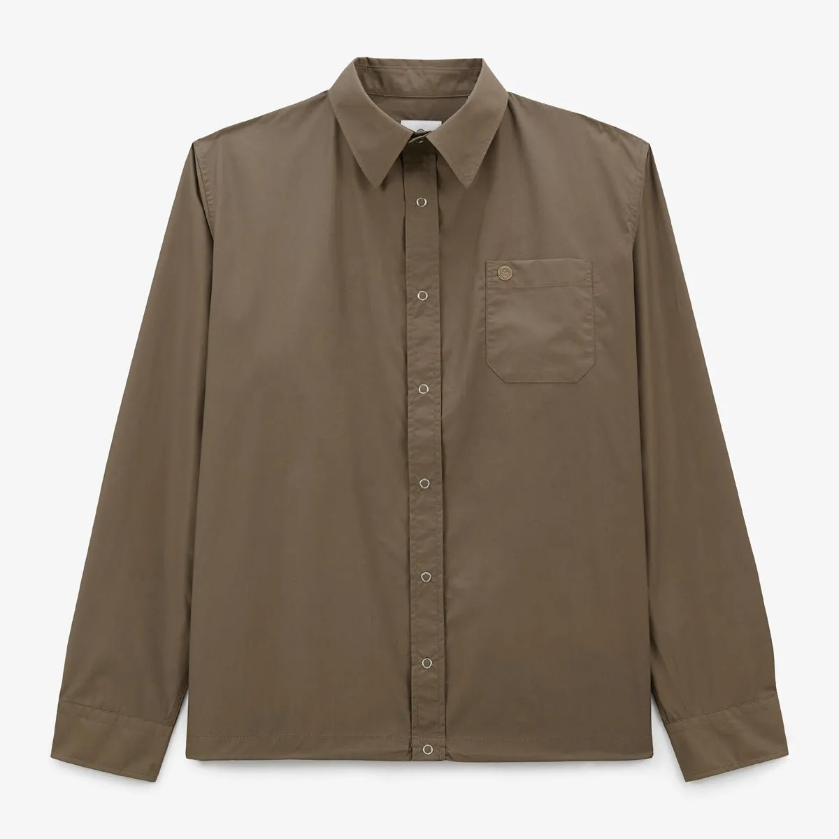 Chemise manches longues en nylon Marron CLOVIS