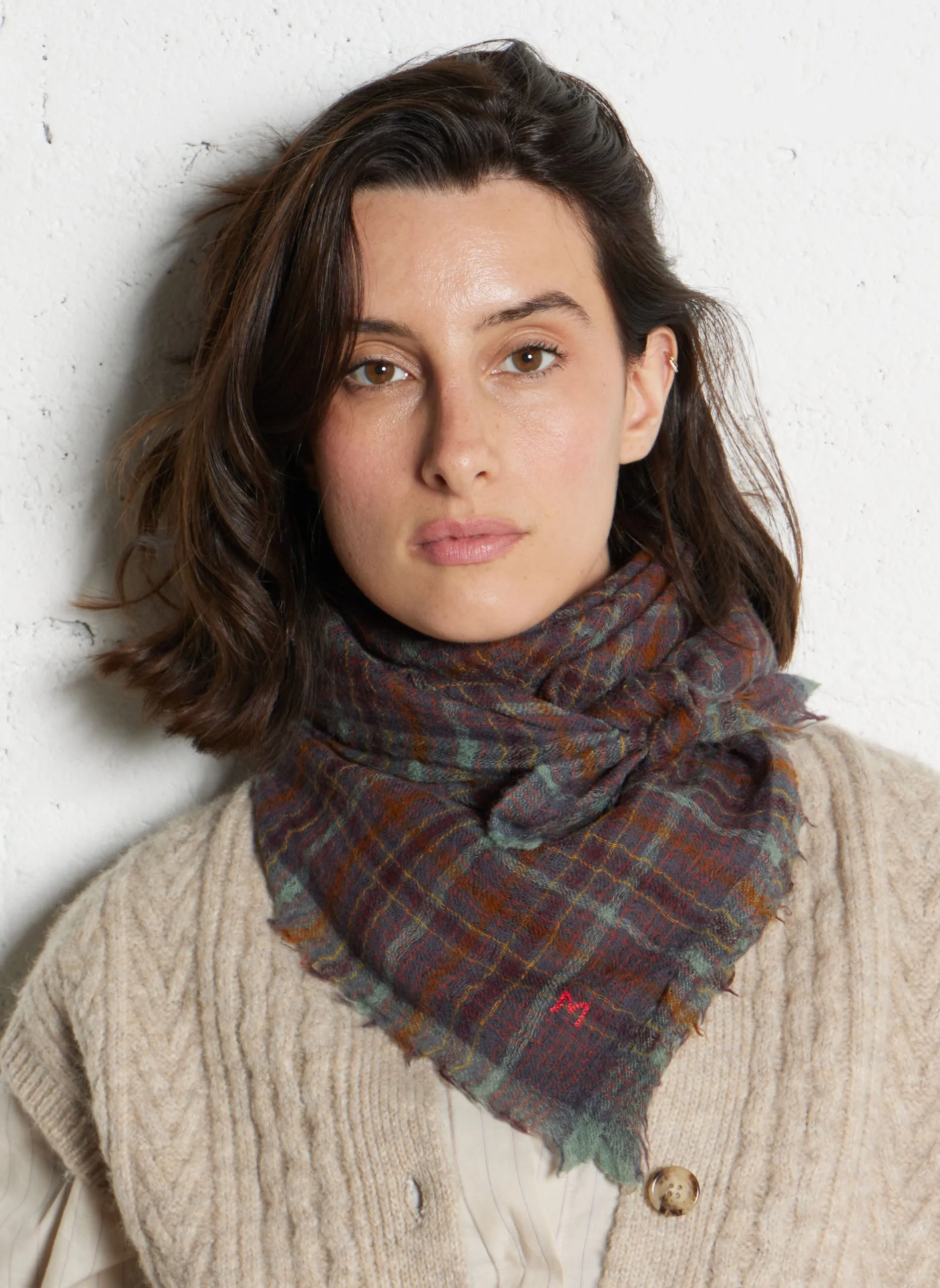 Foulard en laine Argent N°800